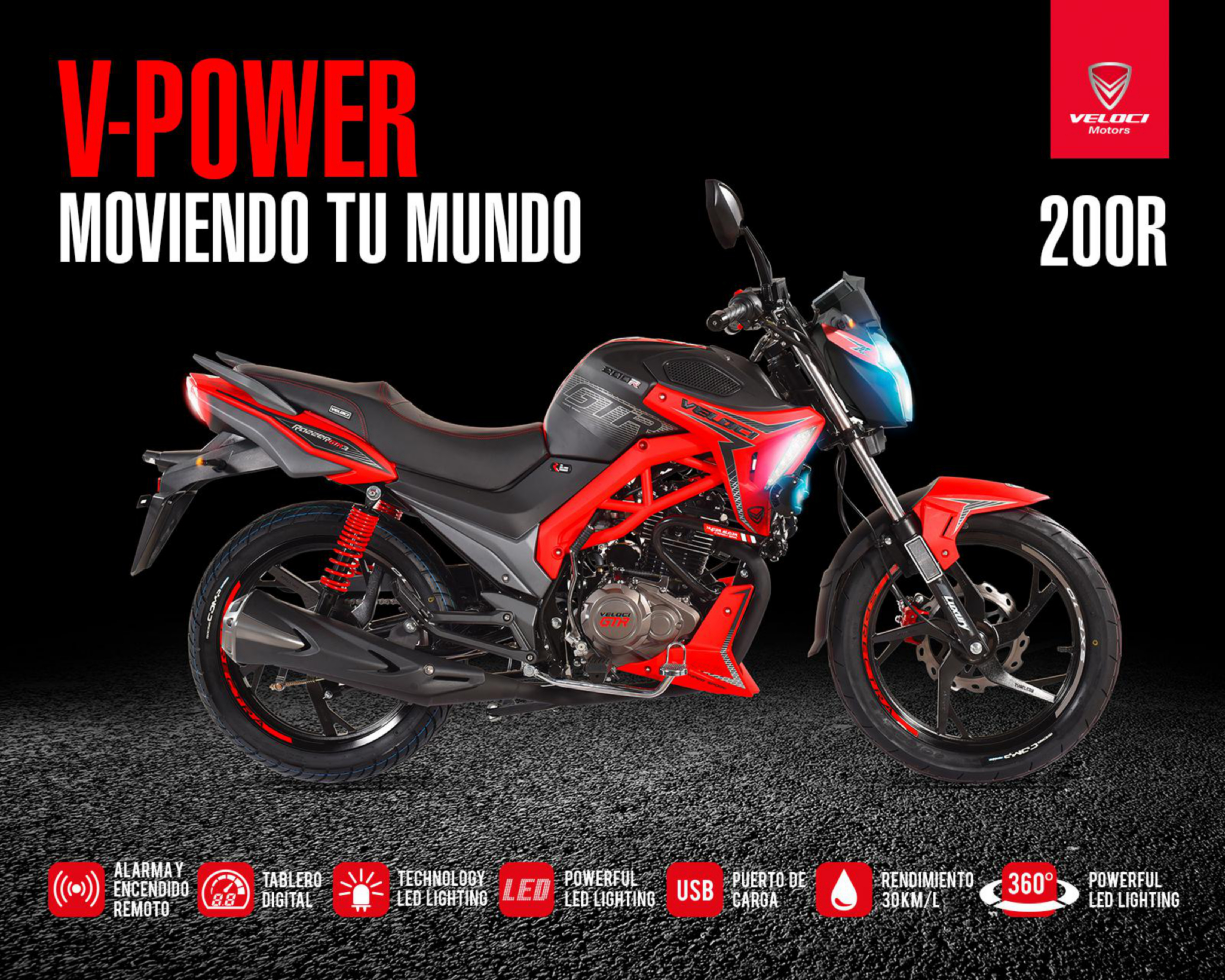 Foto 4 pulgar | Motocicleta Veloci Razzer 200 cc 2024