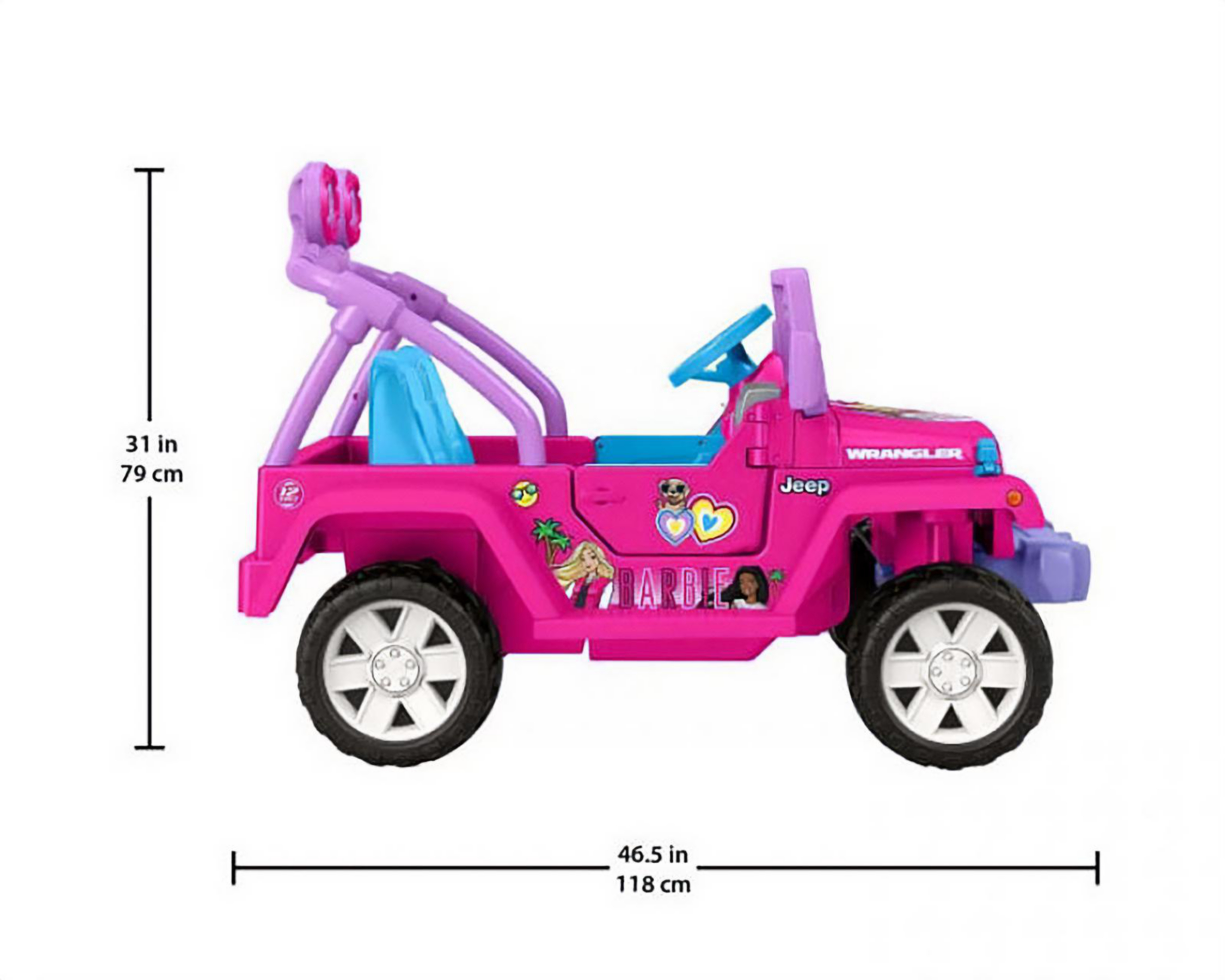 Foto 7 pulgar | Montable Eléctrico Power Wheels Barbie Rosa