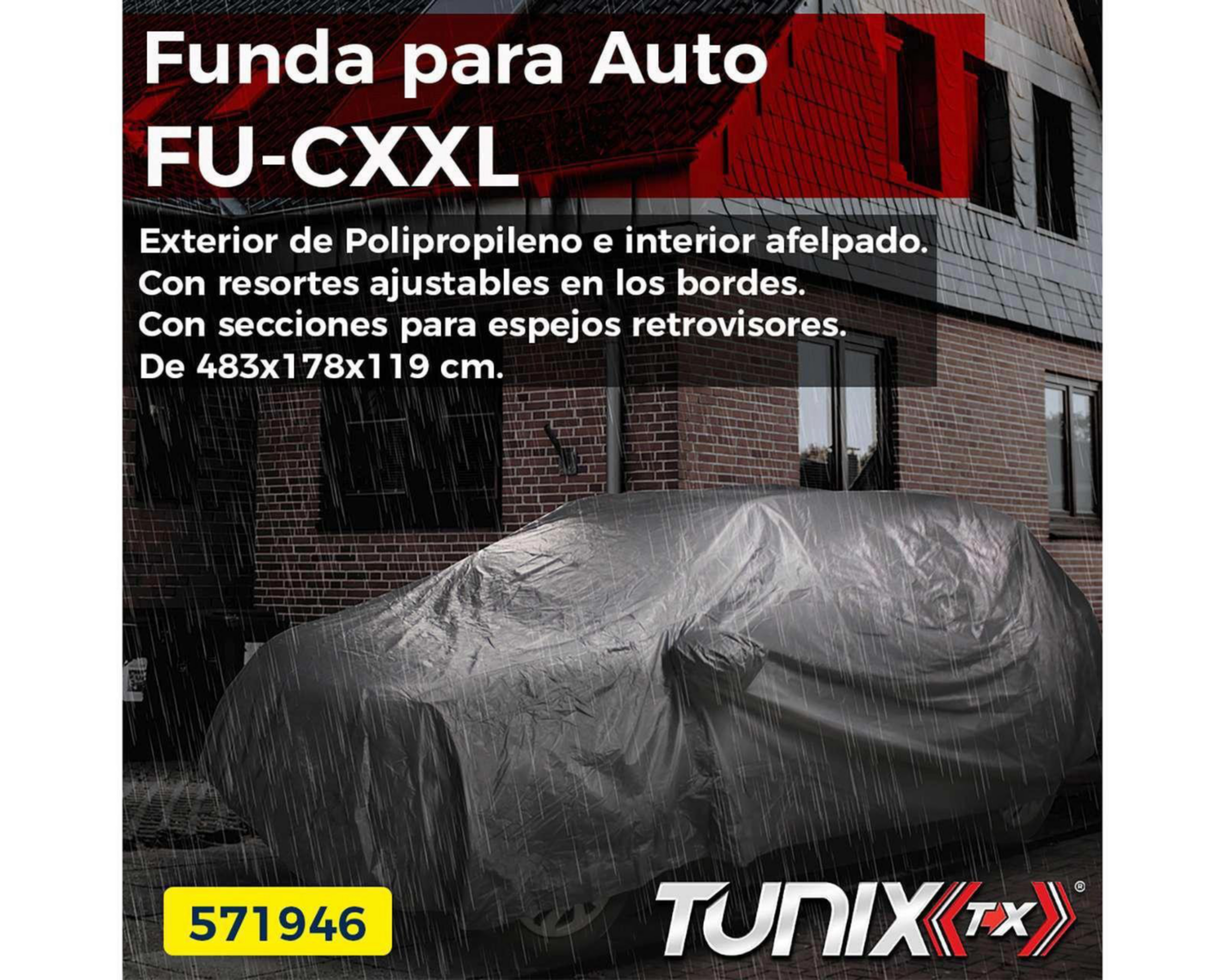 Foto 4 pulgar | Funda para Auto Tunix FU-CXXL-FUNDA AUTO G