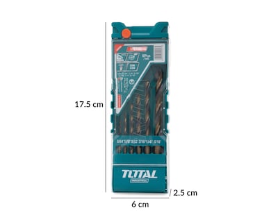 Foto 5 | Juego de Brocas Total Industrial 618861 6 Piezas