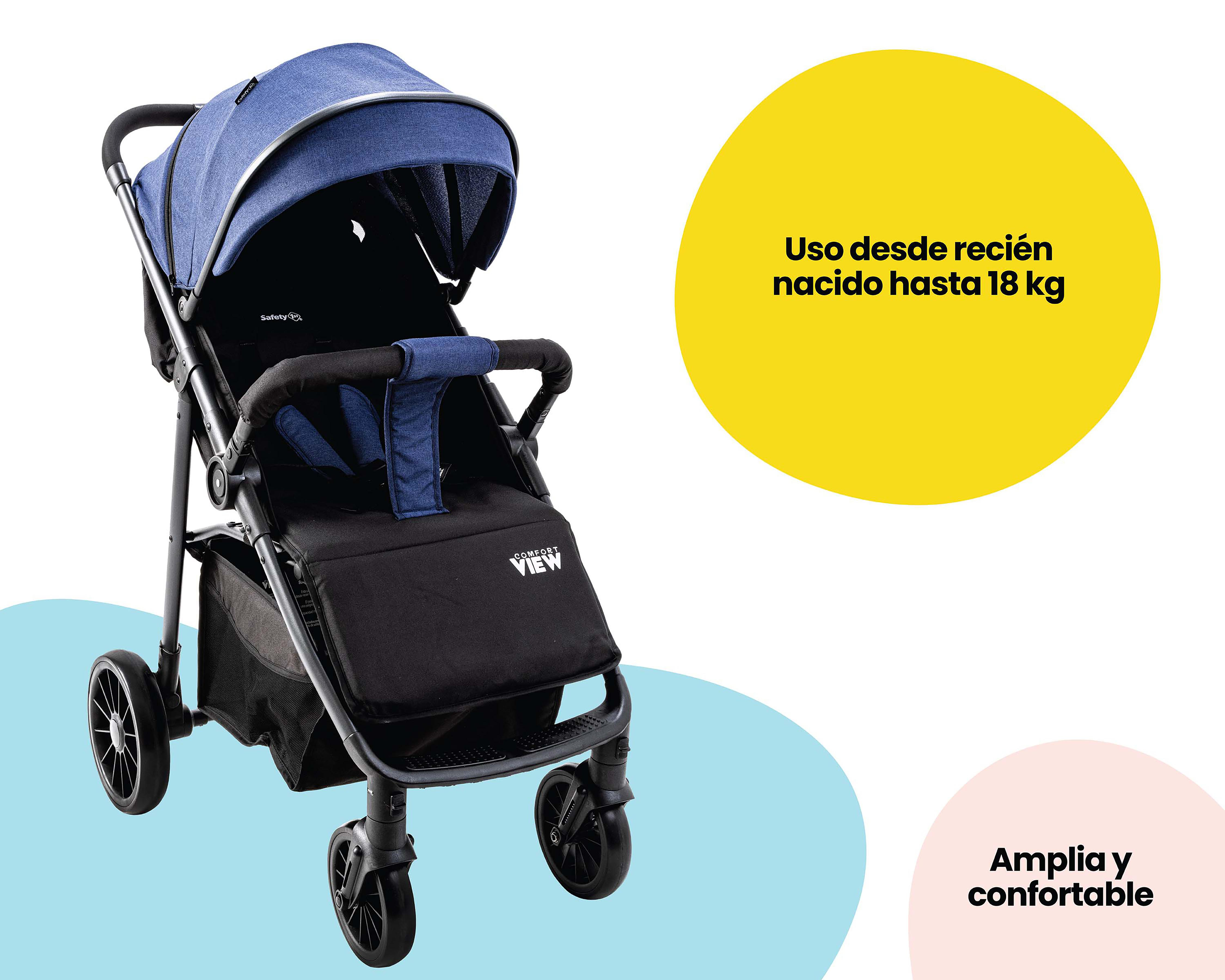 Foto 4 pulgar | Carriola Safety 1ST Comfort View Negra