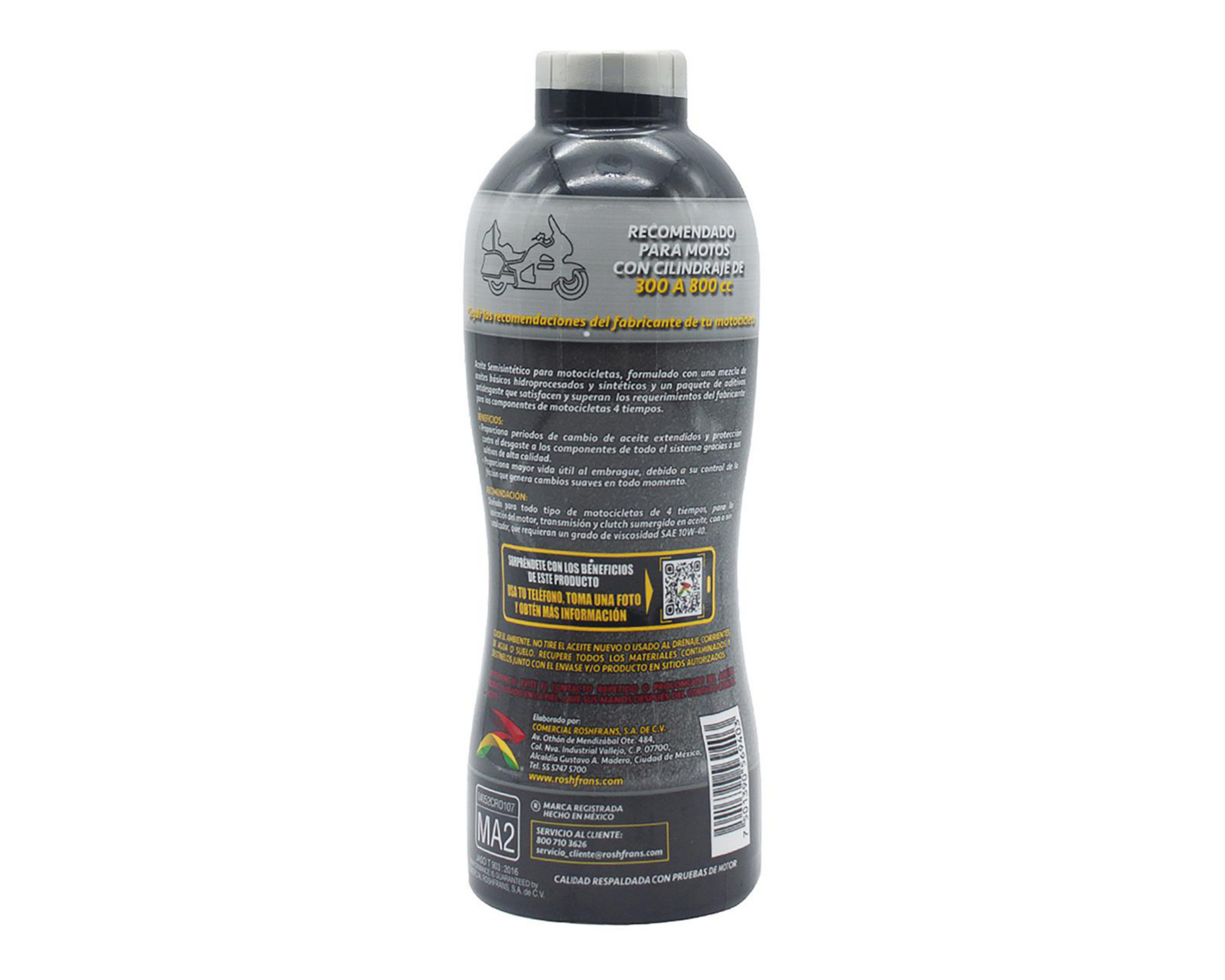 Foto 2 | Aceite de Motor Roshfrans para Motocicleta Multigrado 950 ml