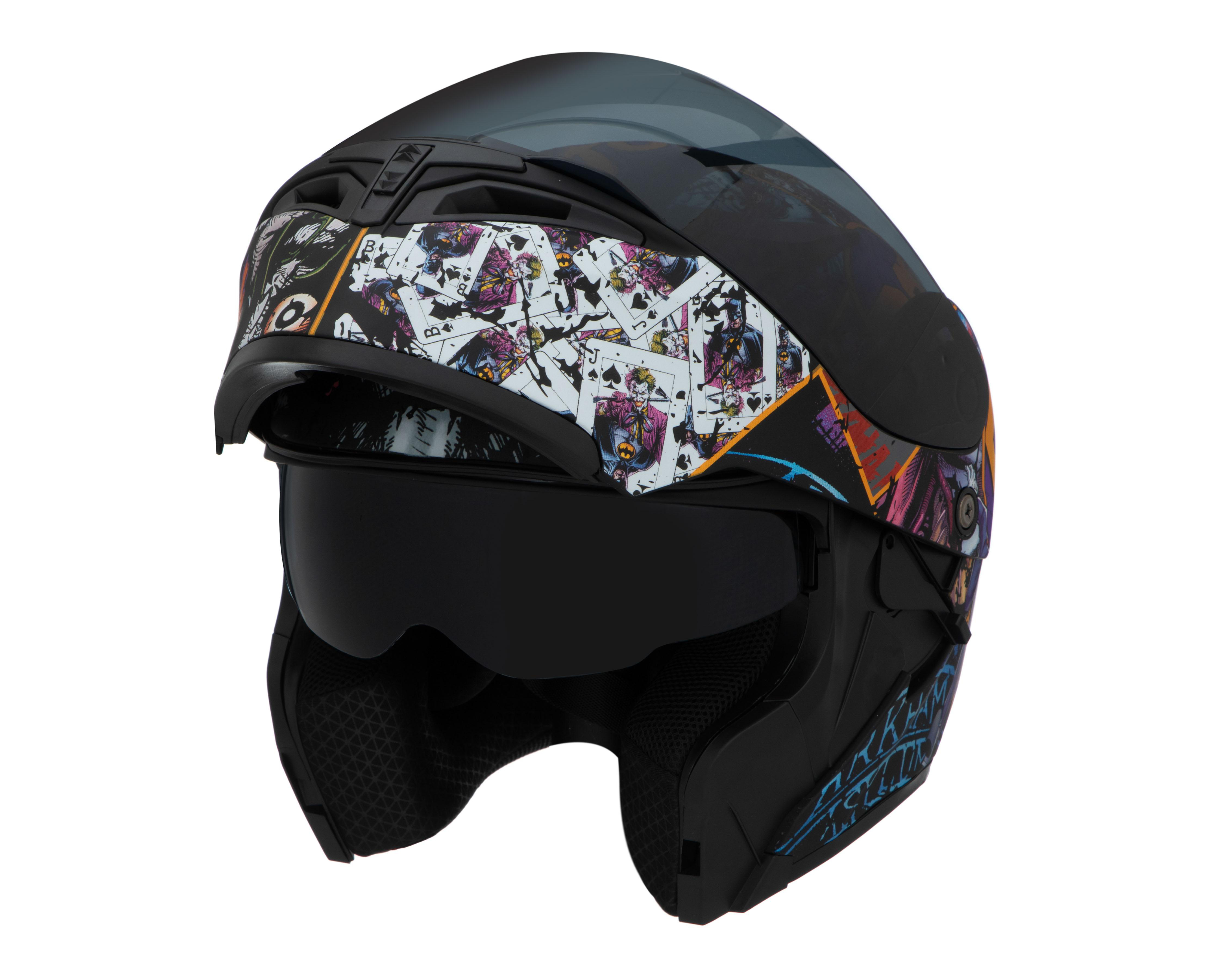 Casco para Motociclista Edge Mediano Doble Visor Multicolor