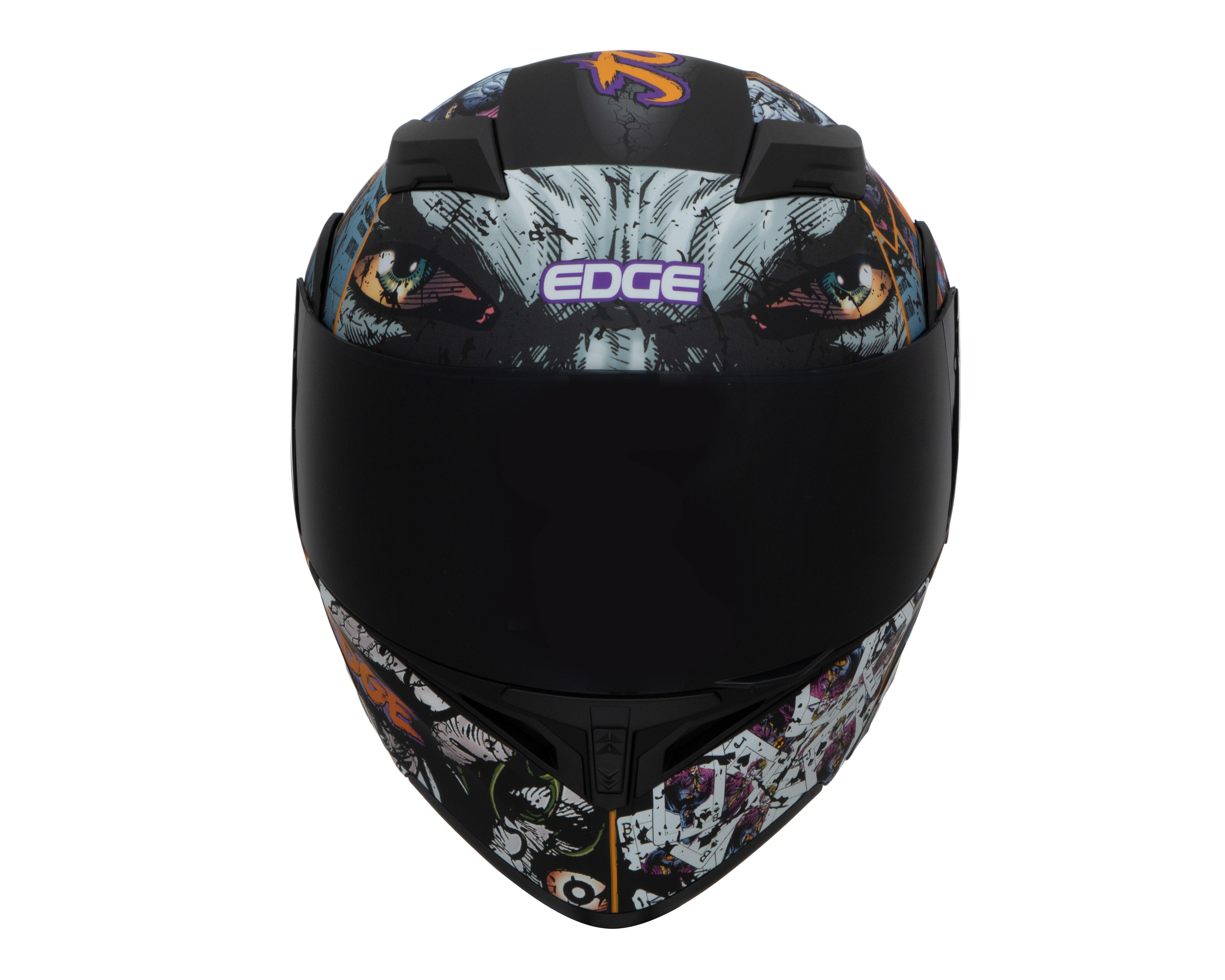 Foto 8 pulgar | Casco para Motociclista Edge Mediano Doble Visor Multicolor