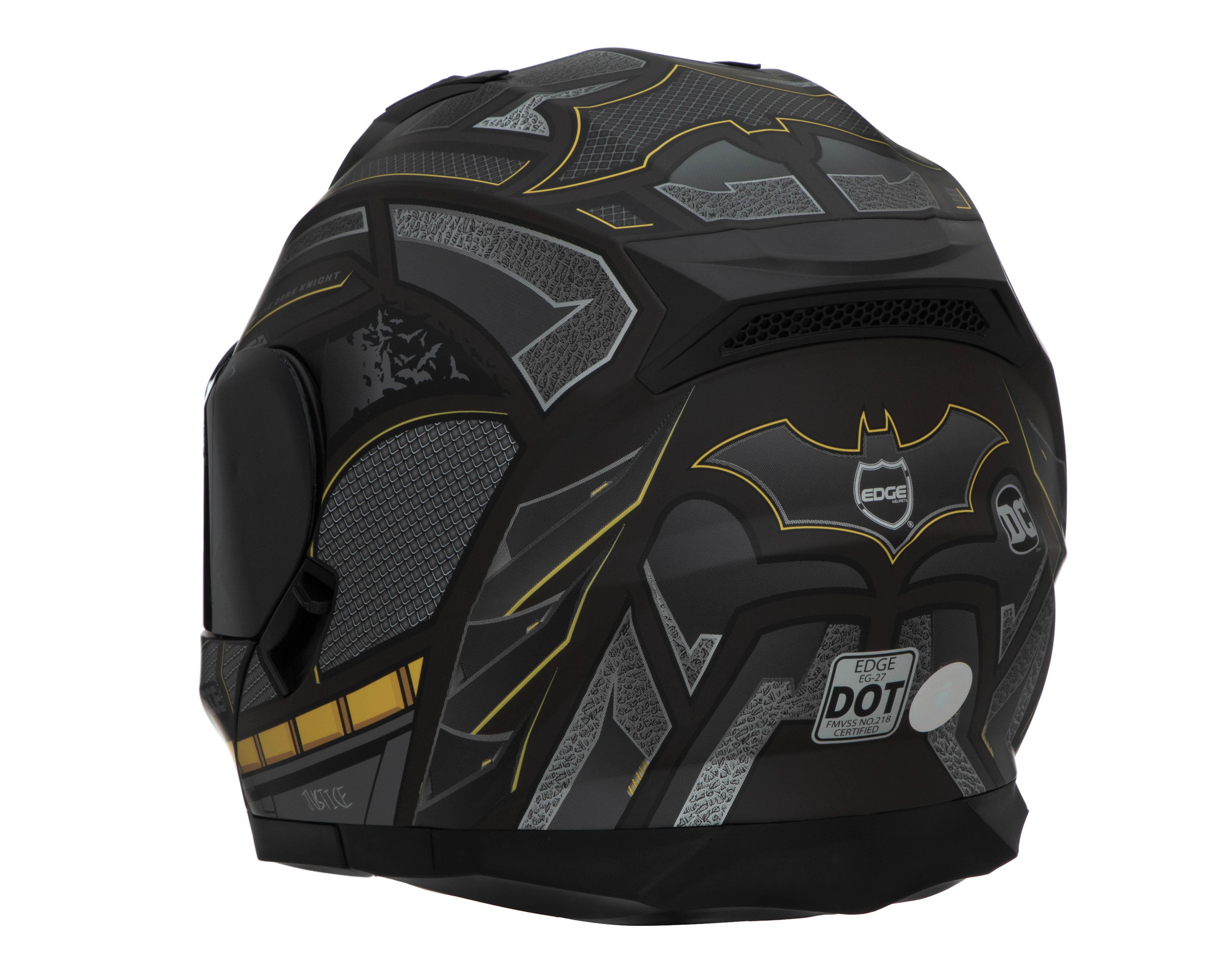 Foto 4 | Casco para Motociclista Edge Extragrande Doble Visor Negro