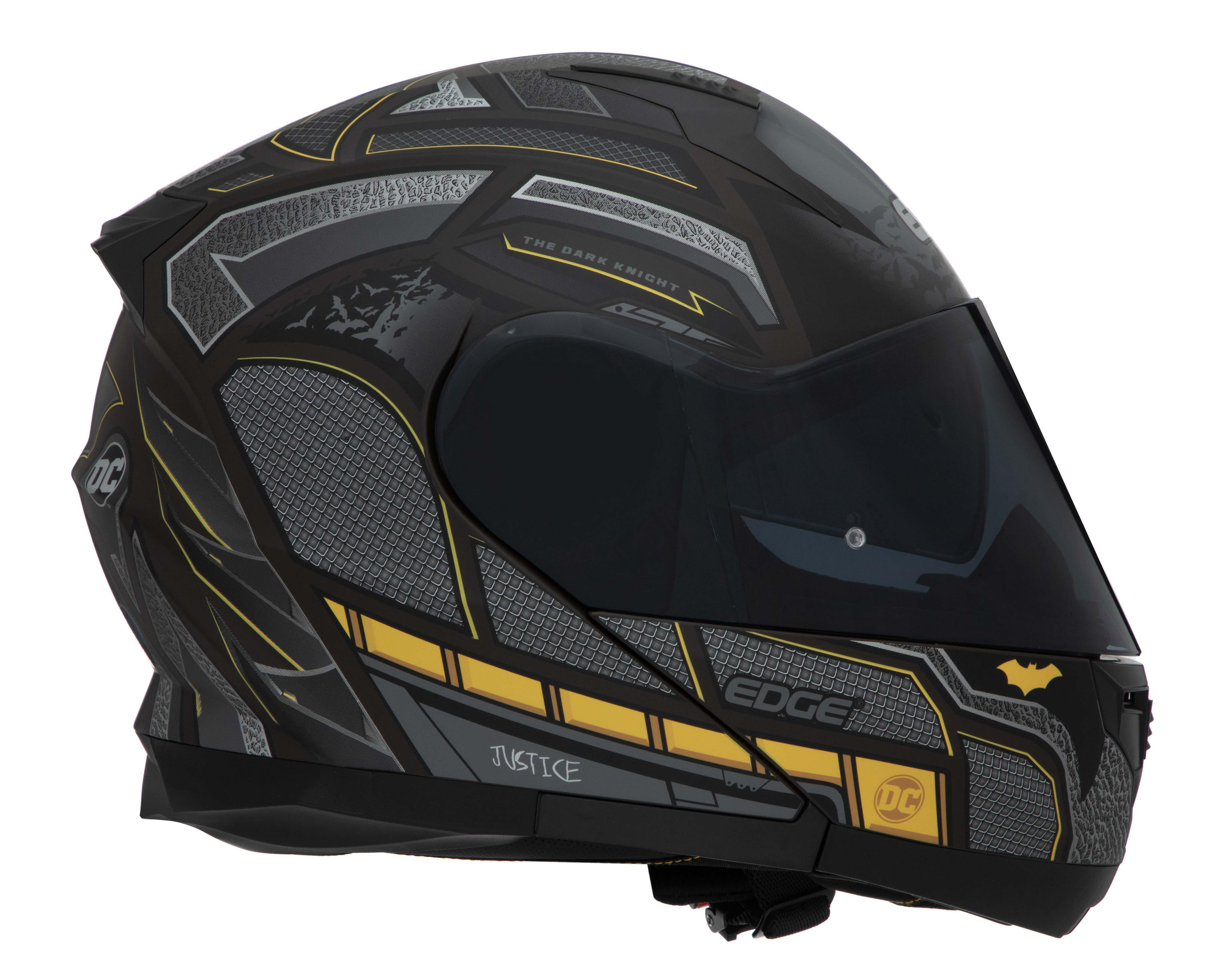 Foto 7 pulgar | Casco para Motociclista Edge Extragrande Doble Visor Negro