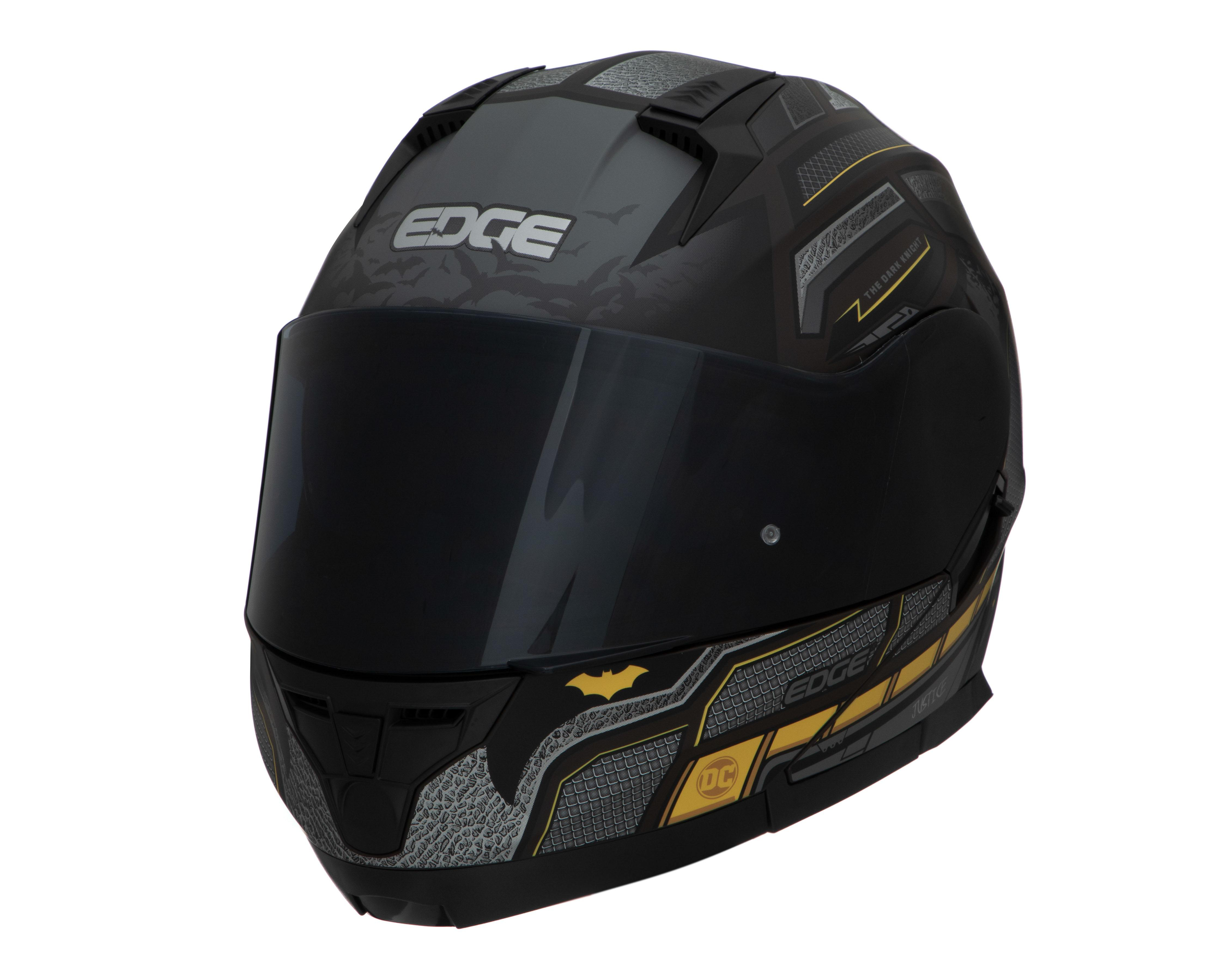 Foto 2 | Casco para Motocicleta Edge Grande Doble Visor Negro