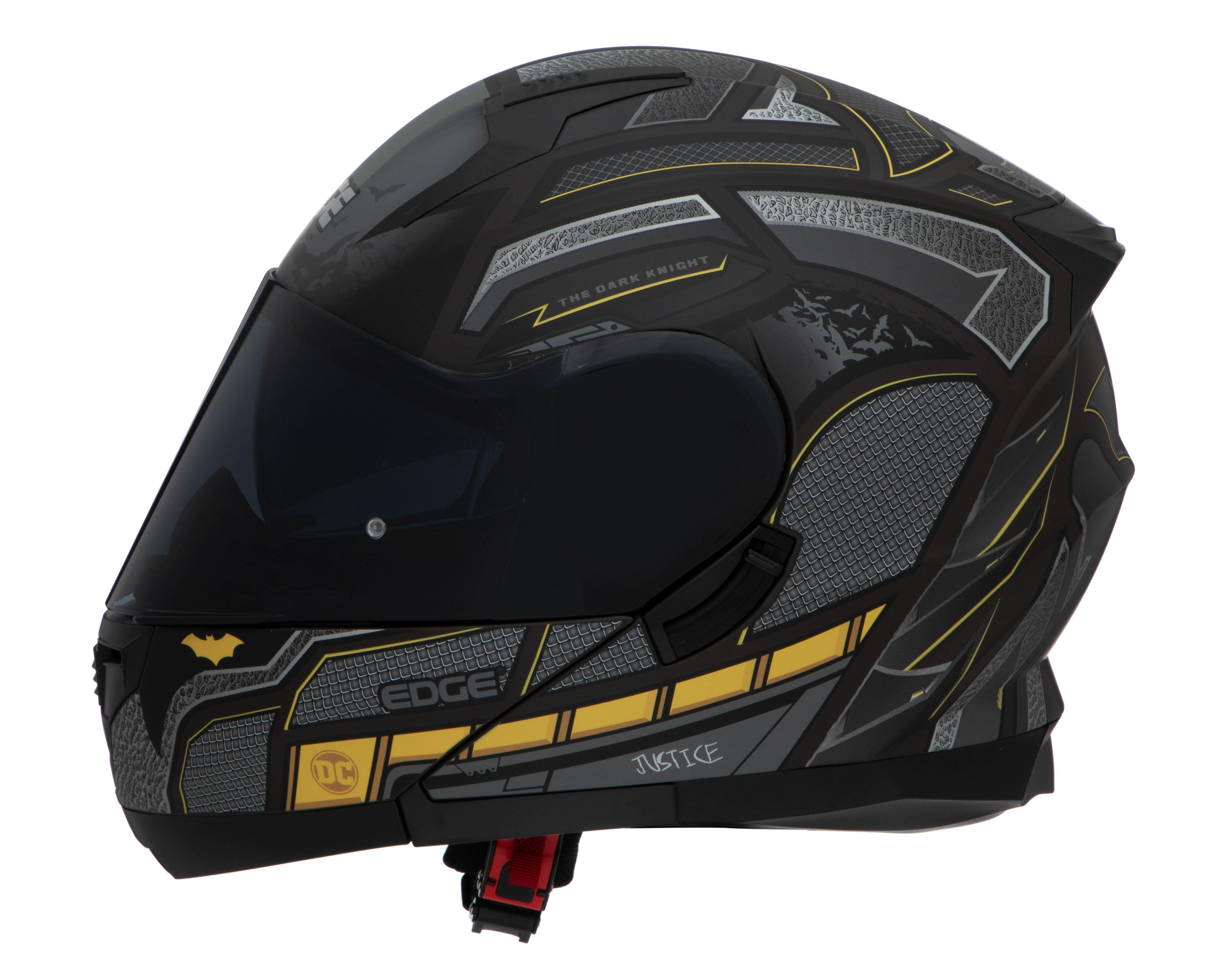 Foto 3 | Casco para Motocicleta Edge Grande Doble Visor Negro