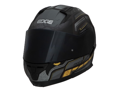Foto 2 | Casco para Motocicleta Edge Mediana Doble Visor Negro