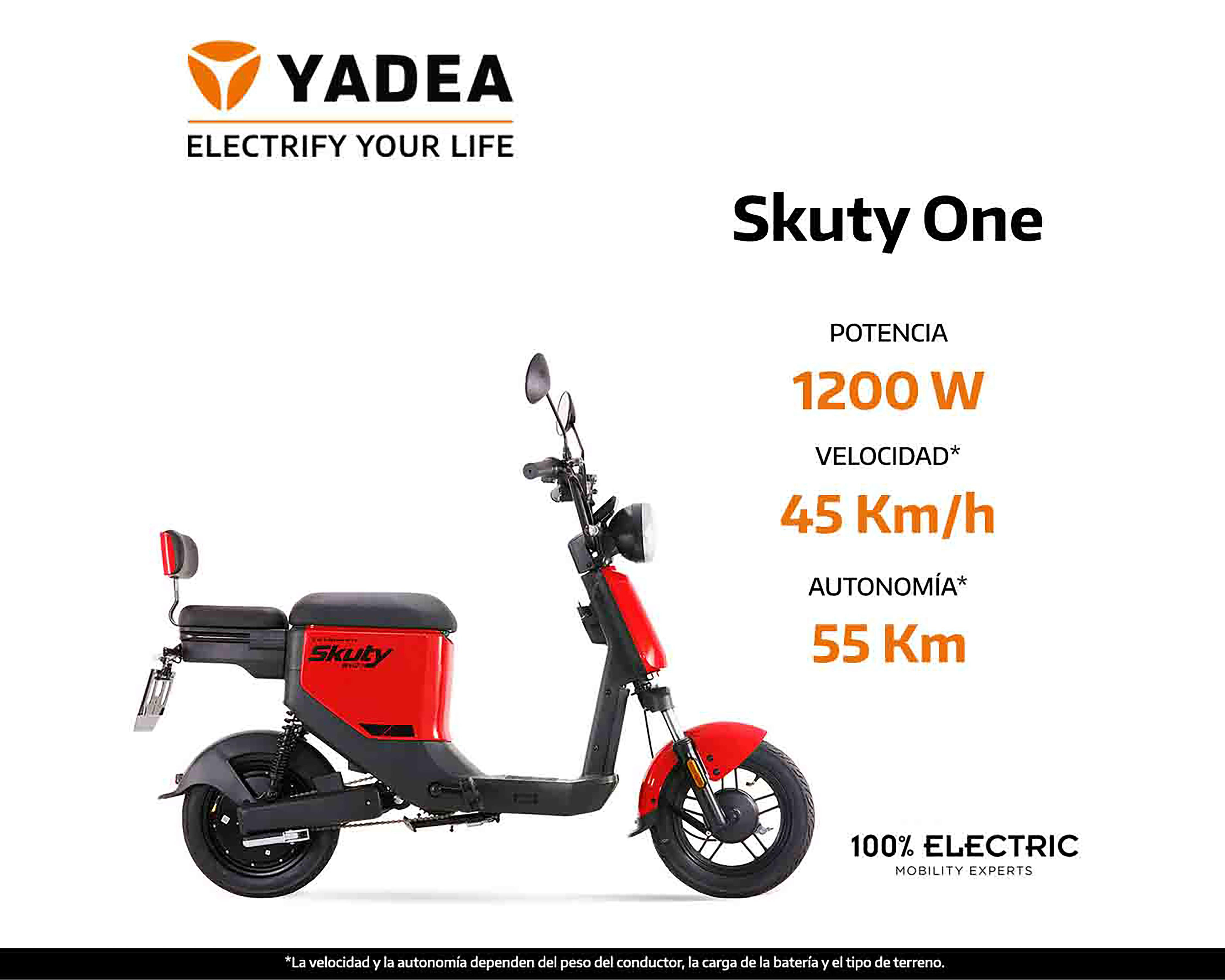 Foto 10 pulgar | Bicimoto Eléctrica Yadea Skuty One 2024