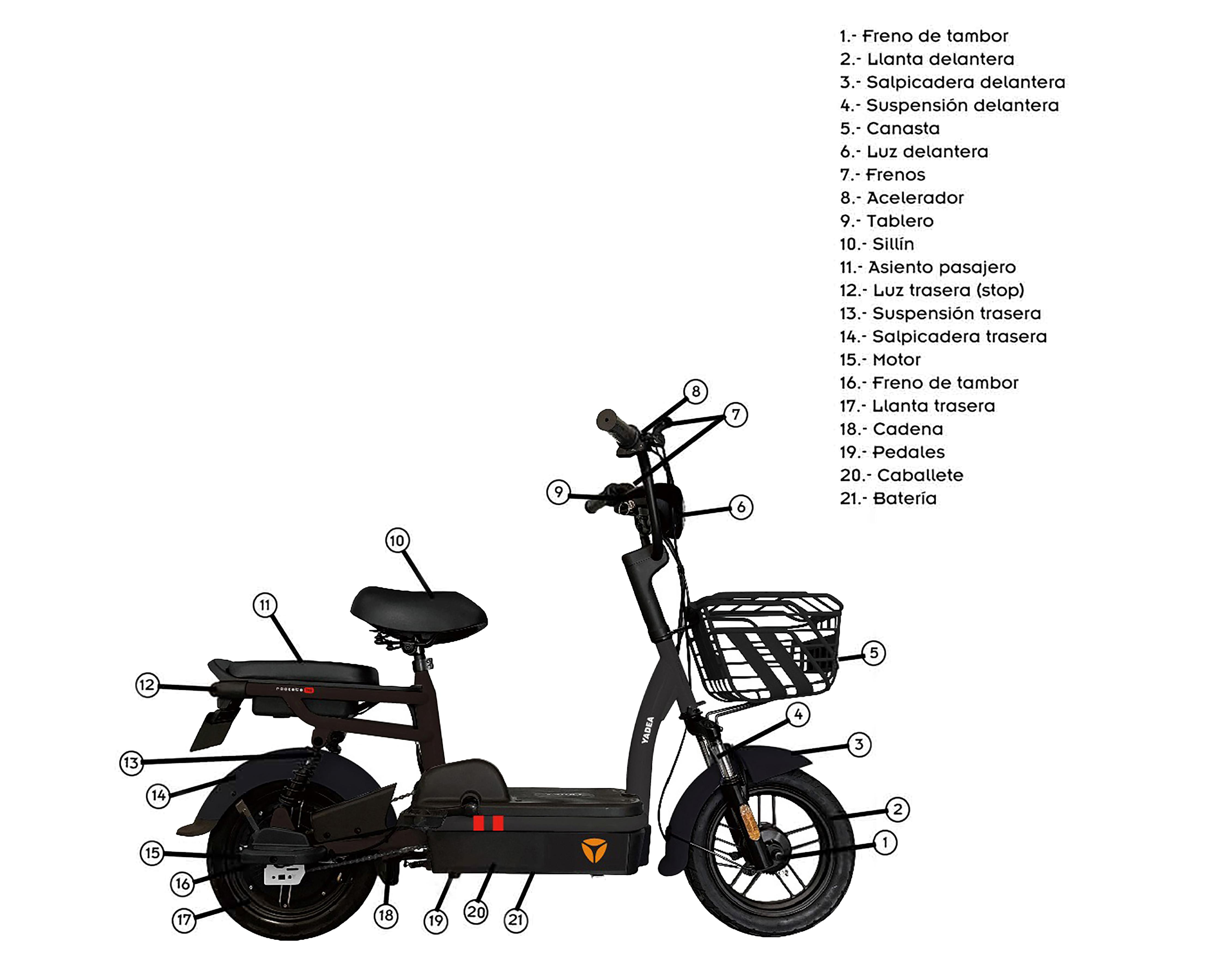 Foto 9 pulgar | Moto Eléctrica Yadea Lemeng 2024