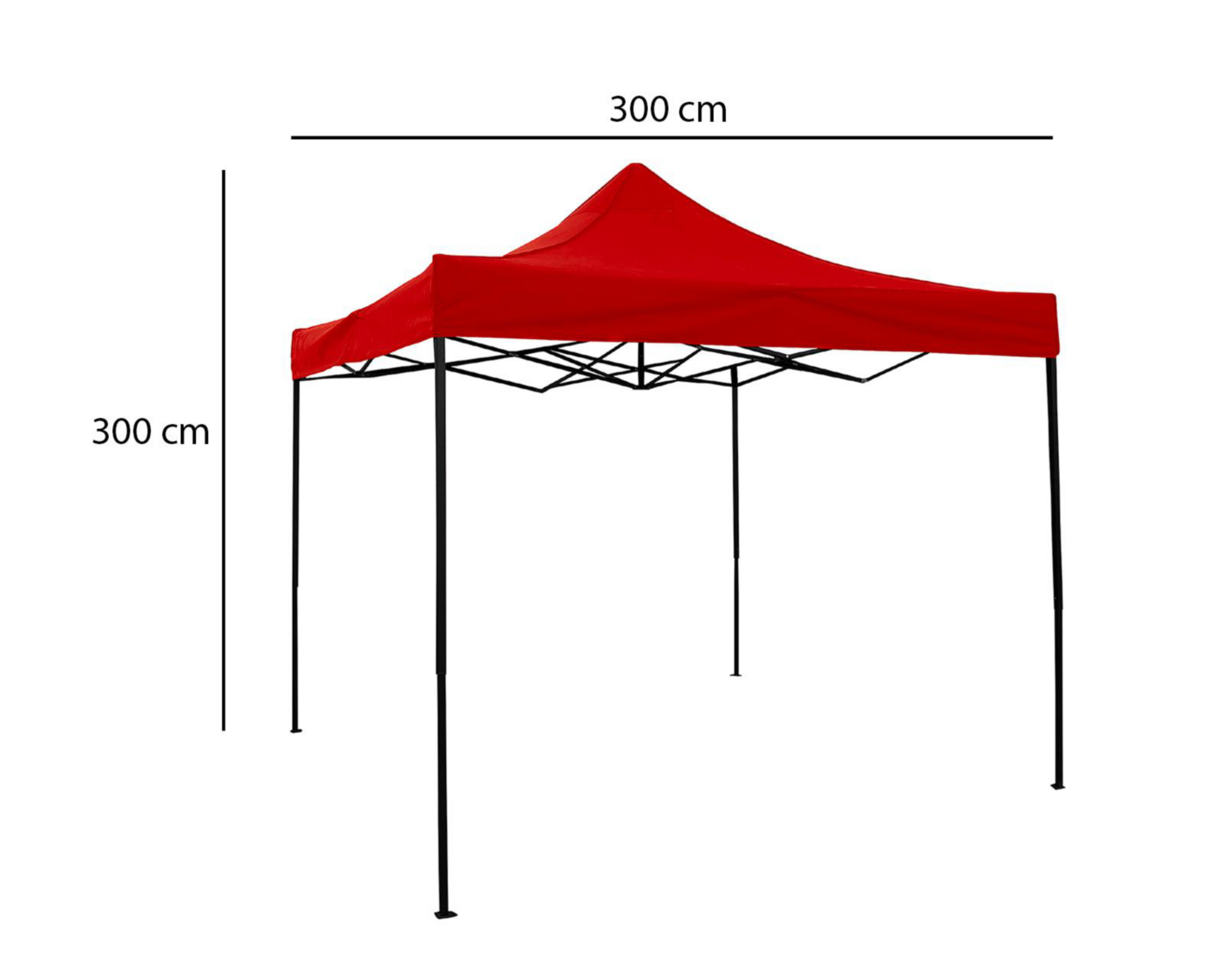 Foto 6 pulgar | Toldo Styrka Altura Ajustable Rojo 3 x 3 m