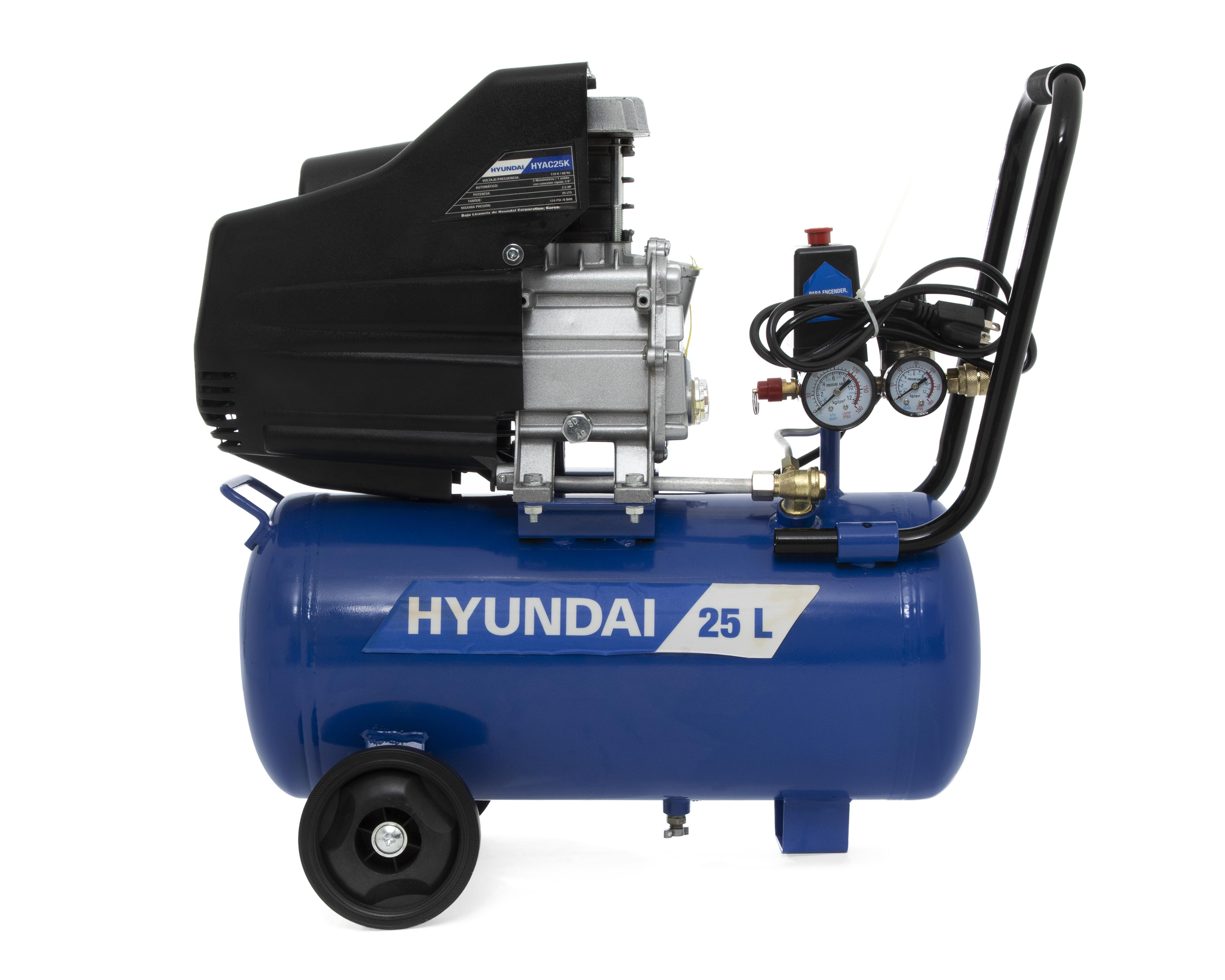 Foto 3 pulgar | Compresor de Aire Hyundai 115 psi 25 L 110 v con Accesorios