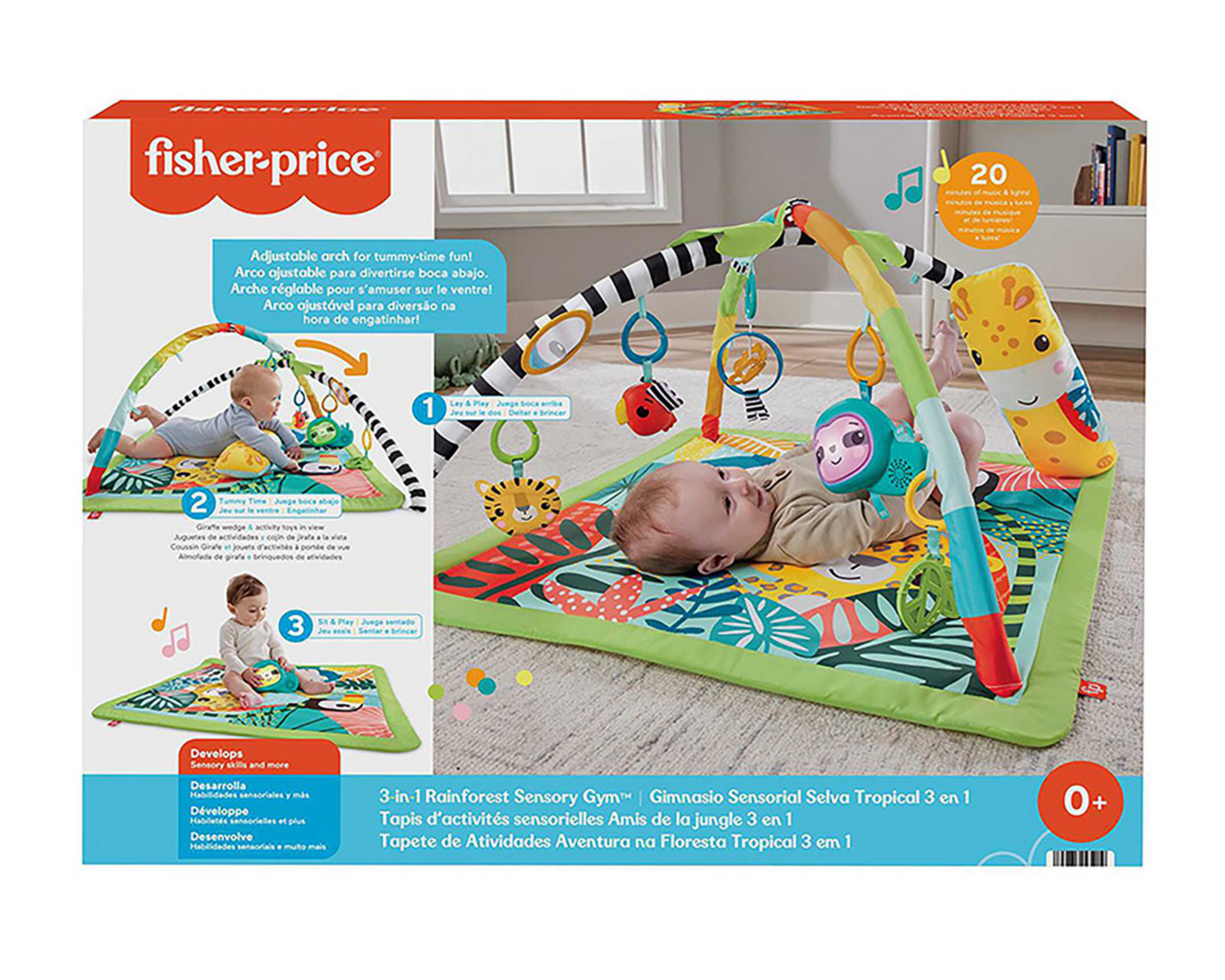 Foto 3 pulgar | Tapete de Actividades Fisher Price Selva Tropical 3 en 1