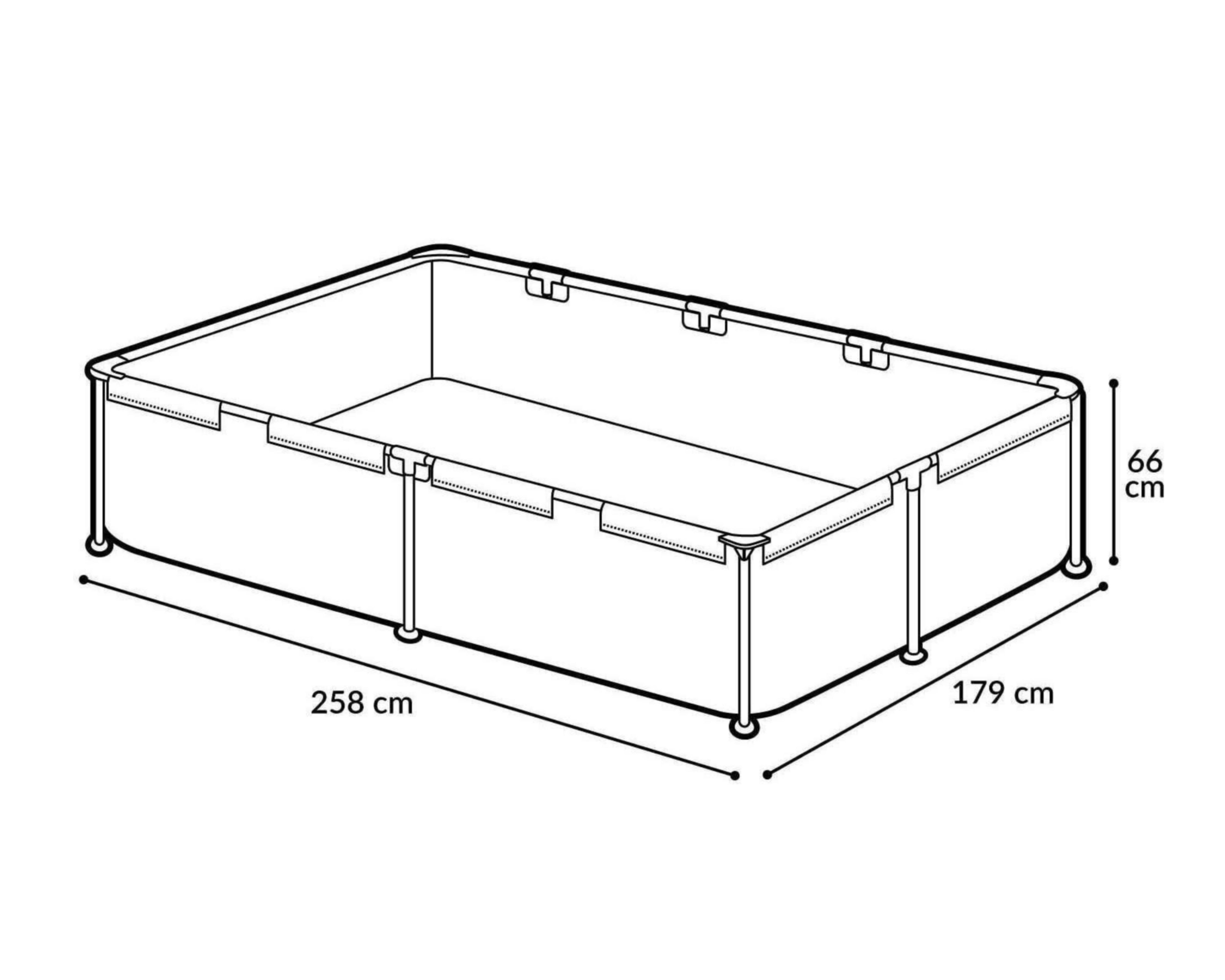 Foto 8 pulgar | Alberca Rectangular Avenli 2612 L 258 x 179 x 66 cm