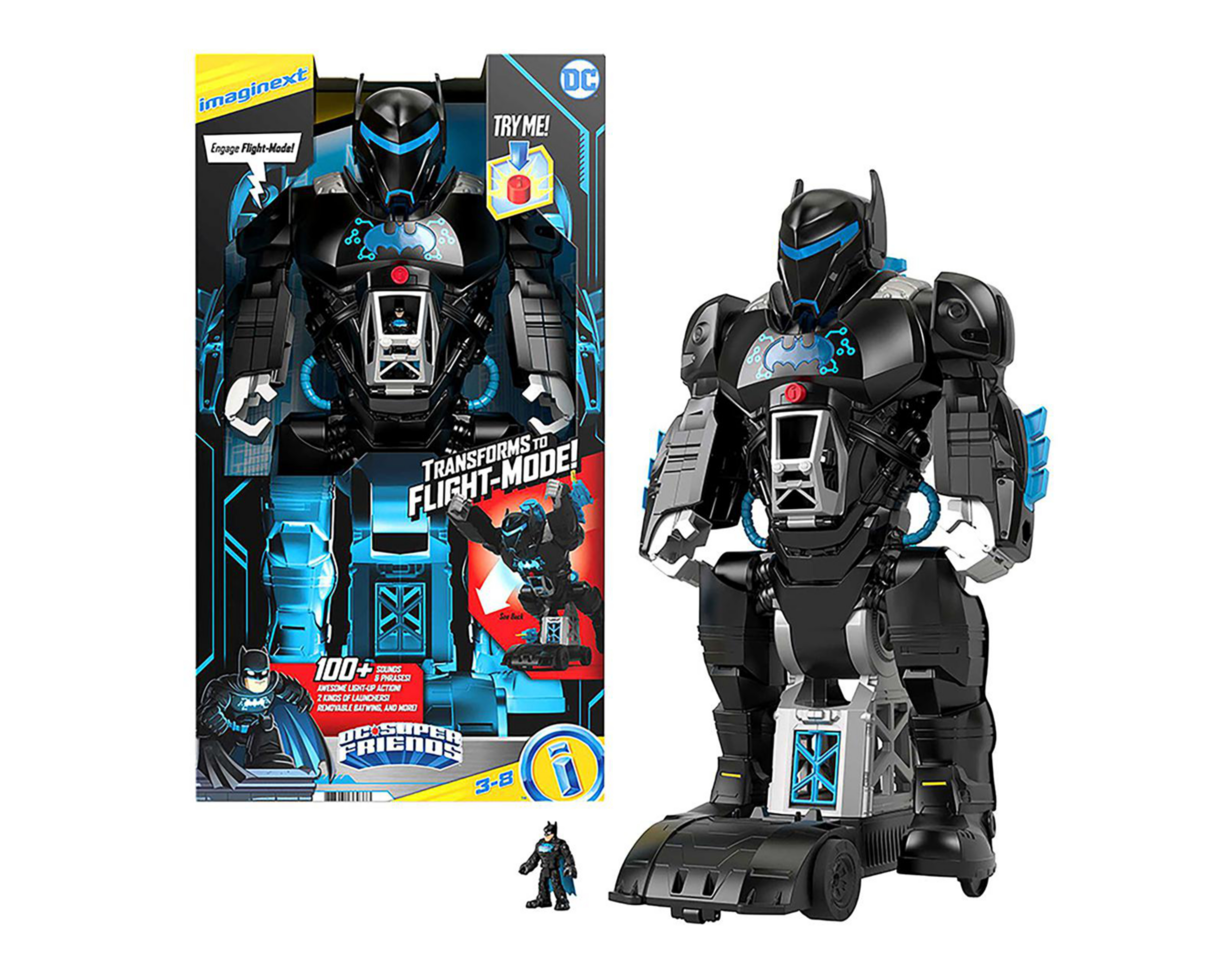 Foto 6 | Batbot Bat-Tech Imaginext con Luces y Sonidos