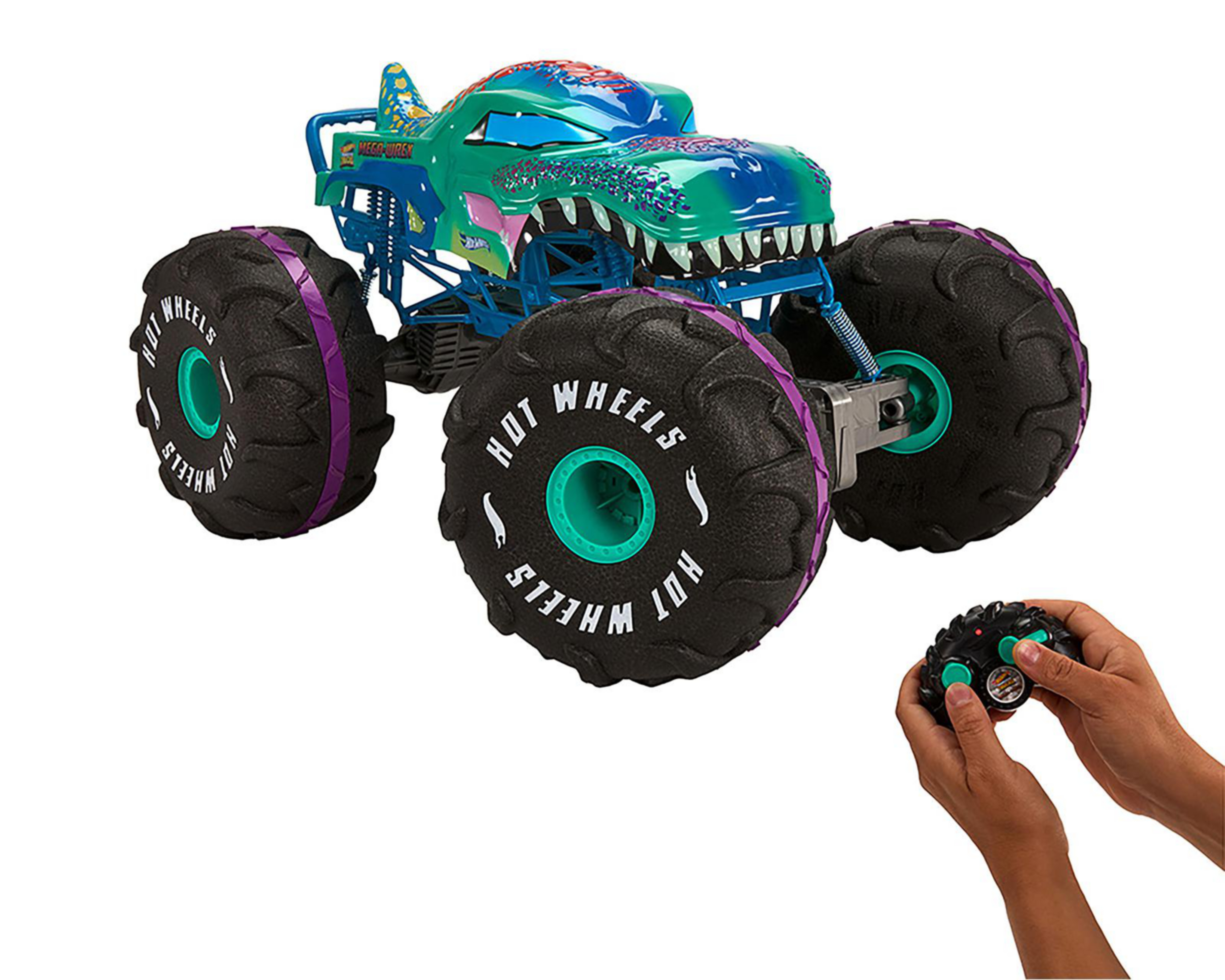 Foto 3 pulgar | Carro de Control Remoto Hot Wheels Monster Trucks Mega Wrex