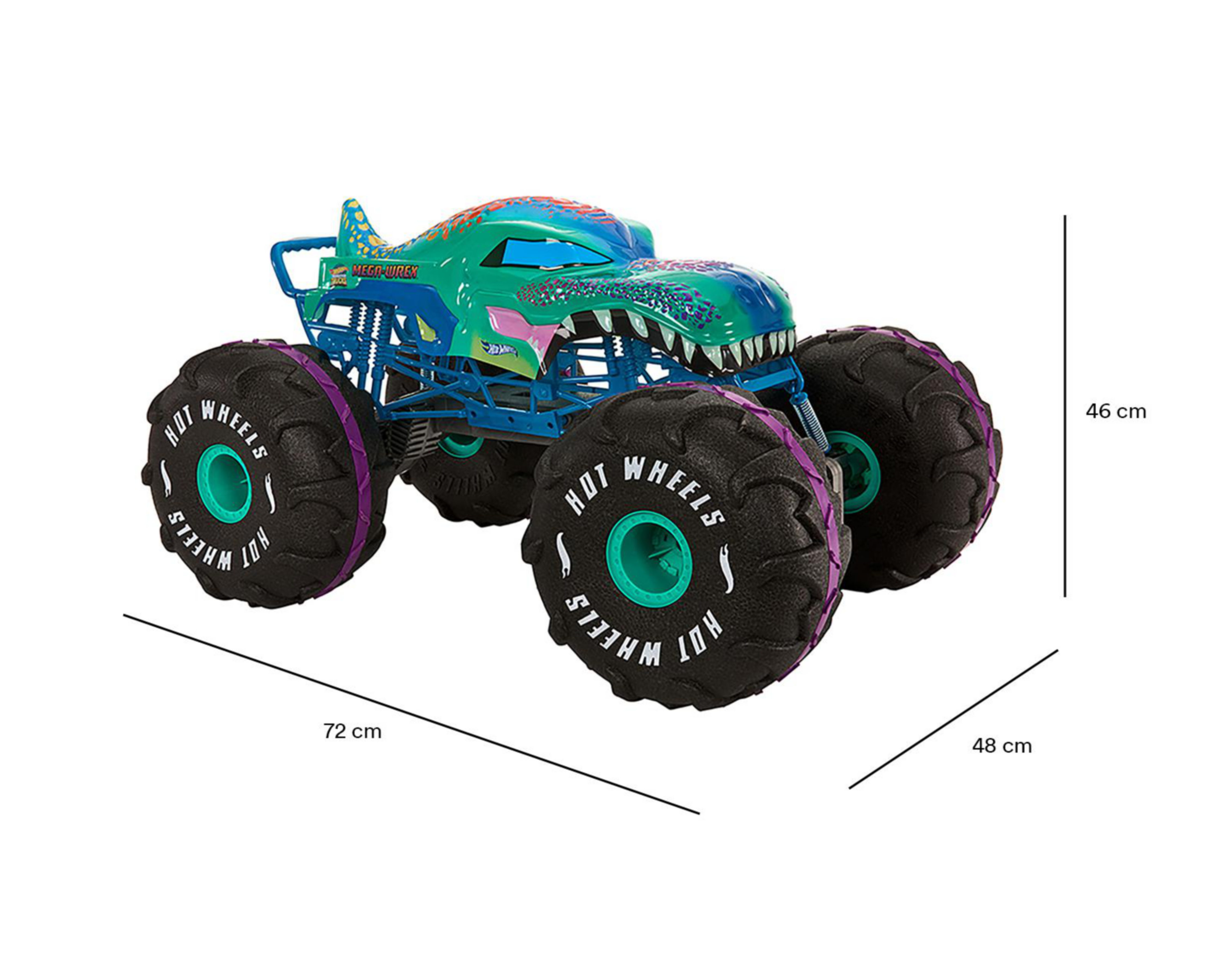 Foto 6 pulgar | Carro de Control Remoto Hot Wheels Monster Trucks Mega Wrex