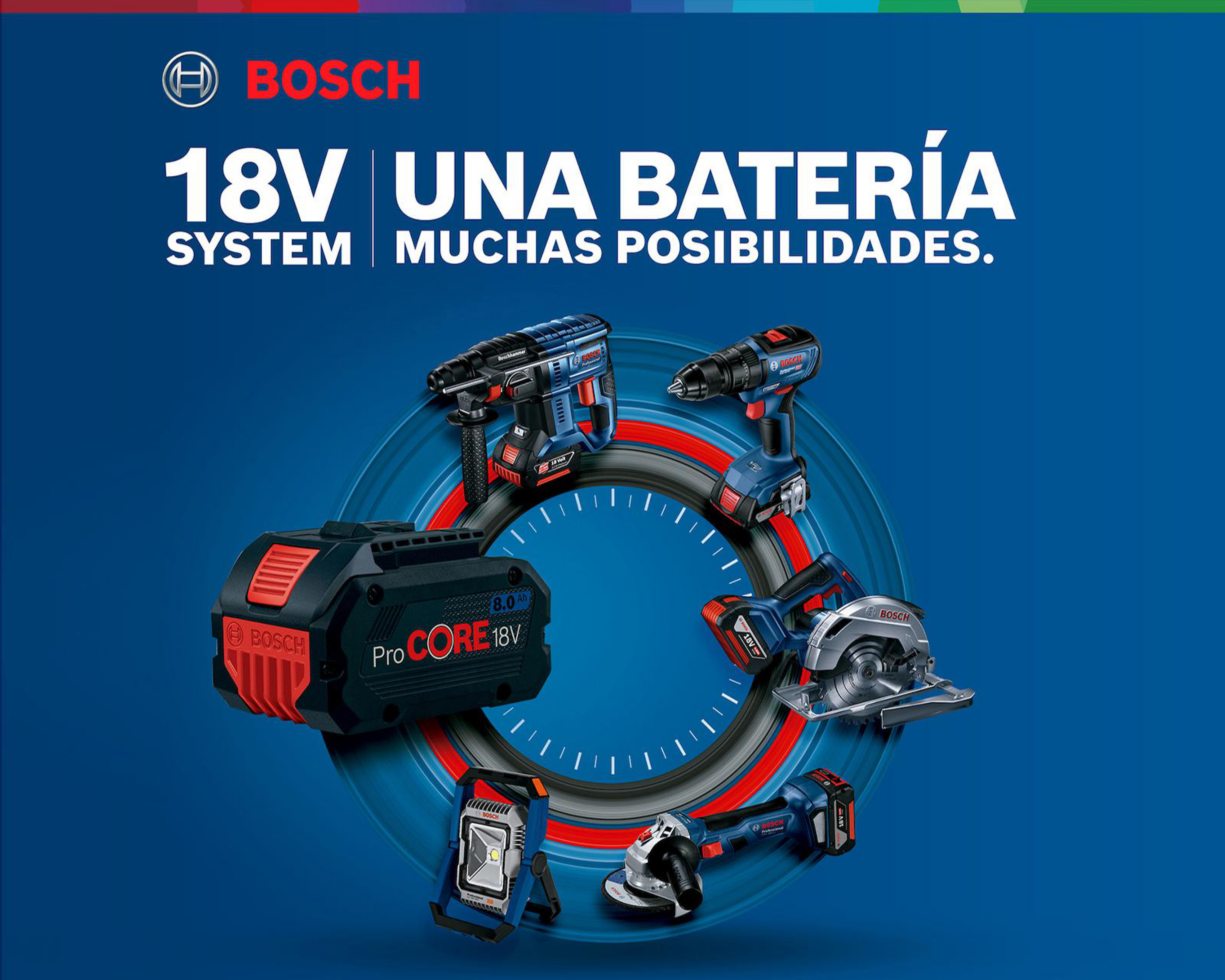 Foto 9 pulgar | Taladro Rotomartillo Bosch Inalámbrico GSB 180LI 18 V