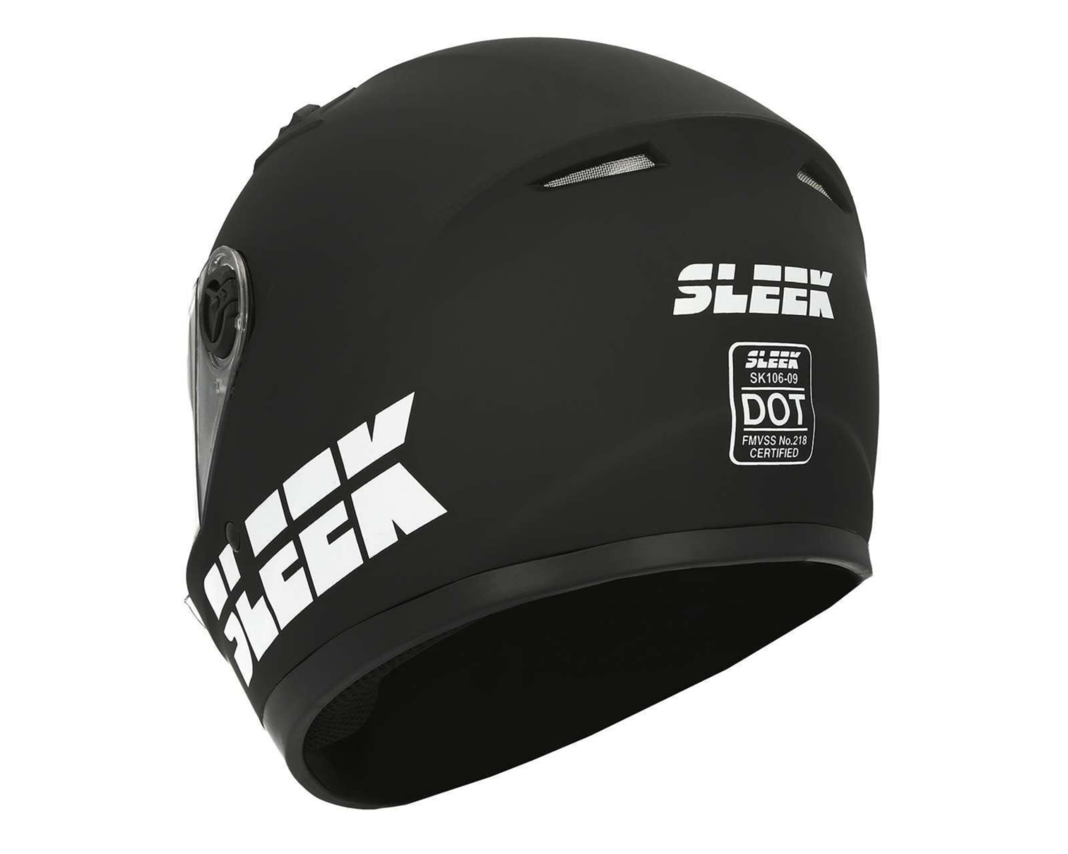 Foto 4 pulgar | Casco para Motociclista Sleek Grande Negro