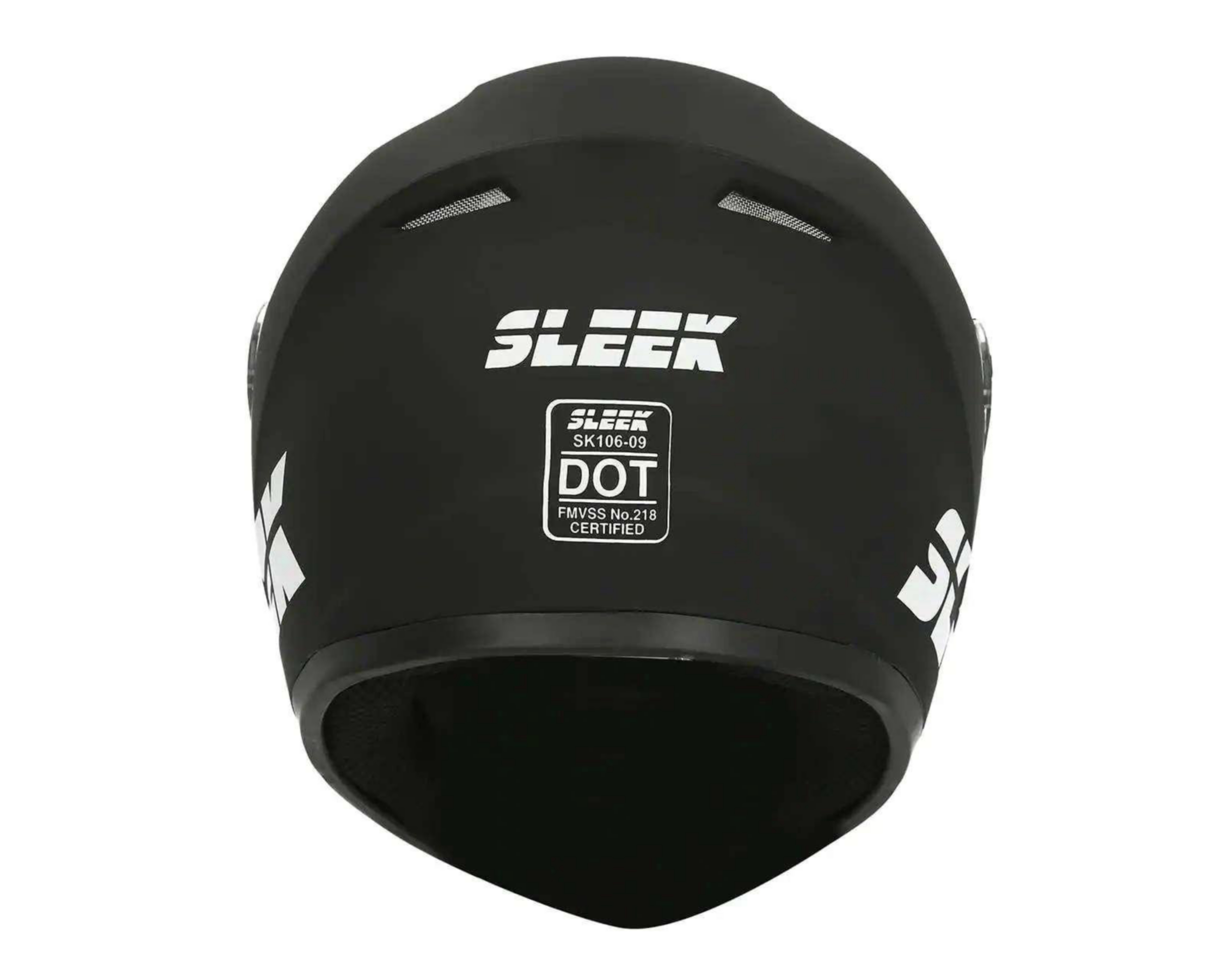 Foto 5 pulgar | Casco para Motociclista Sleek Extragrande Negro