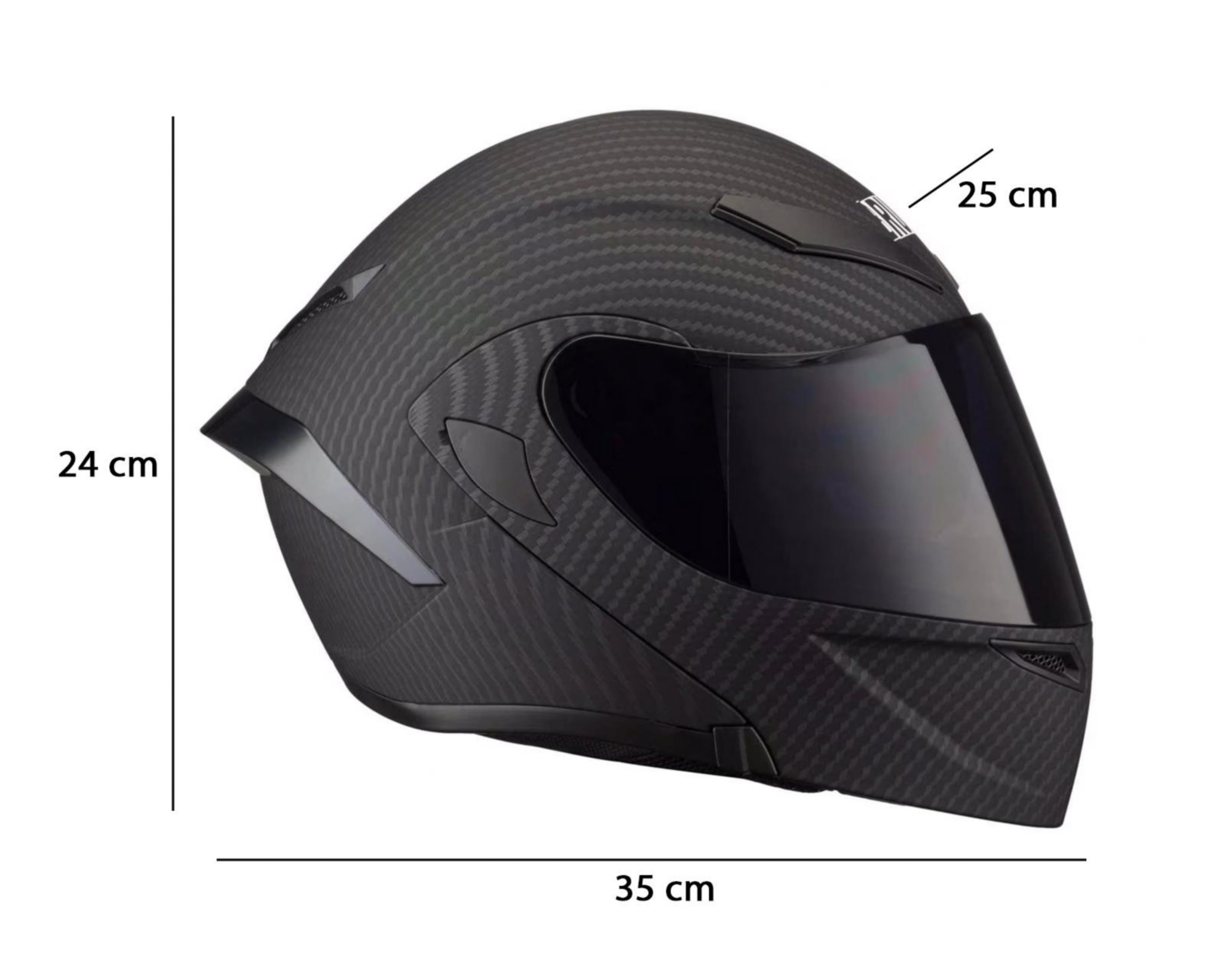 Foto 7 pulgar | Casco para Motociclista Brumm Extragrande Negro