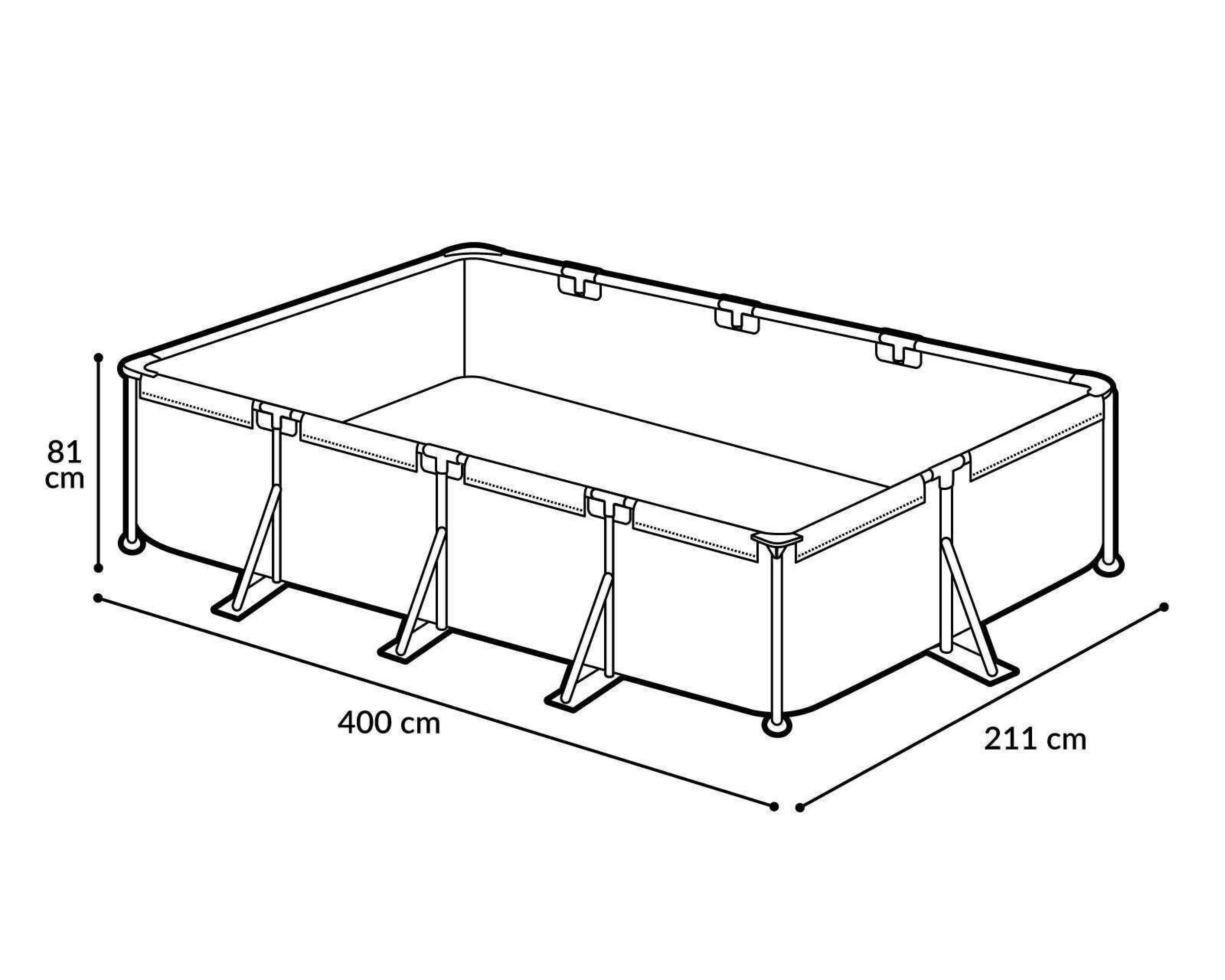 Foto 8 pulgar | Alberca Rectangular Bestway 5,700 L