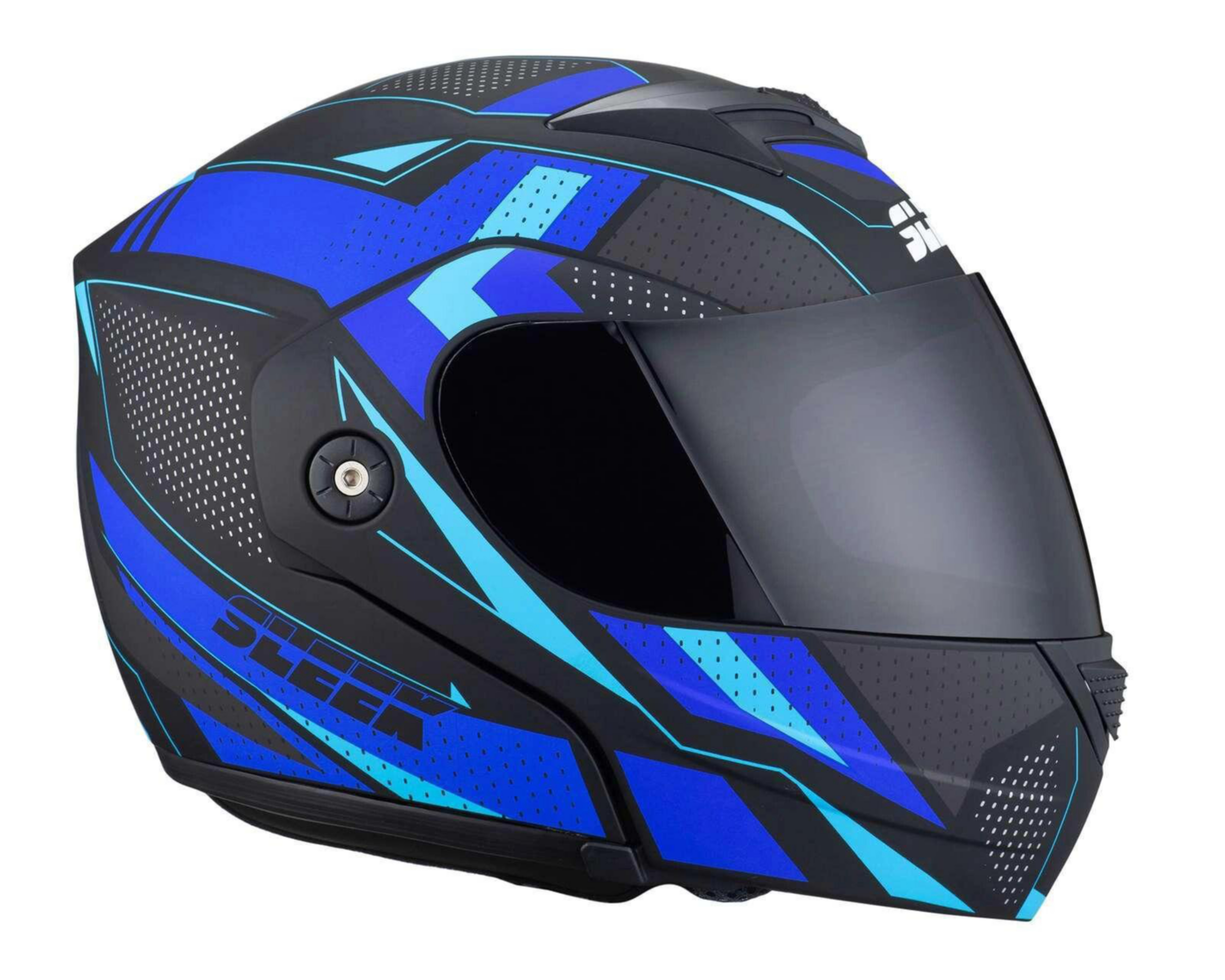 Foto 4 pulgar | Casco para Motociclista Sleek Mediano Azul