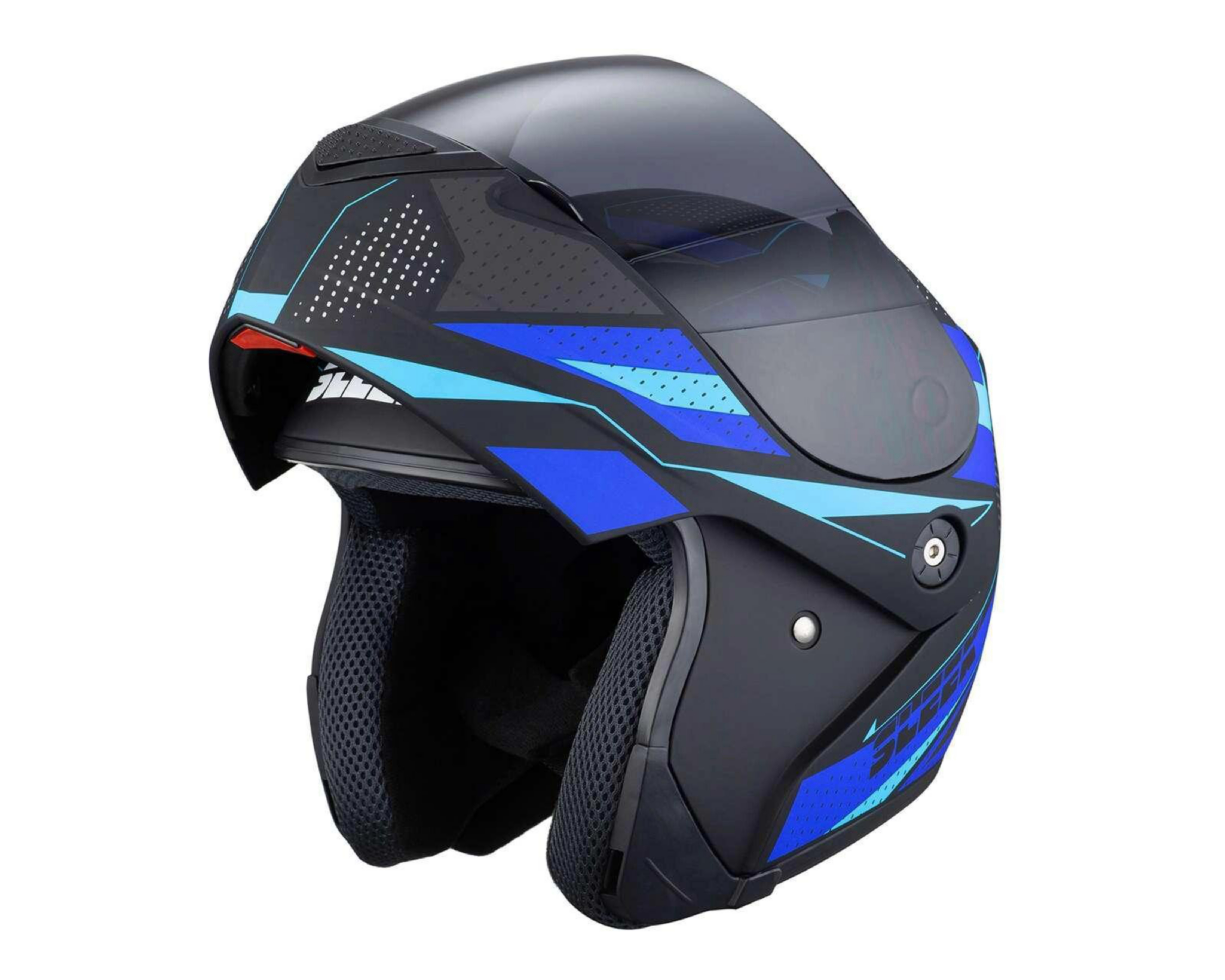 Foto 6 pulgar | Casco para Motociclista Sleek Mediano Azul