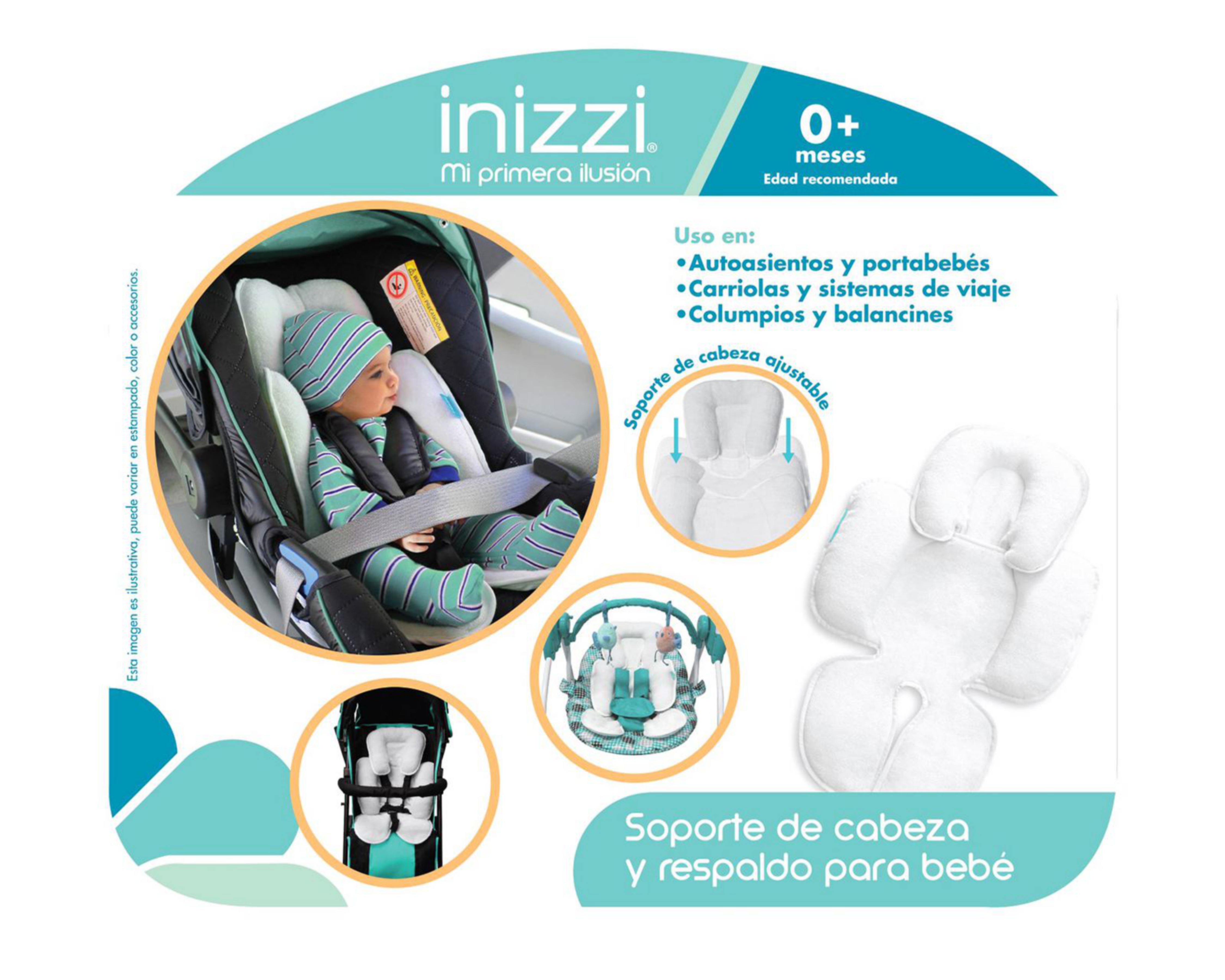 Foto 4 pulgar | Cojín Infantil Inizzi Blanco