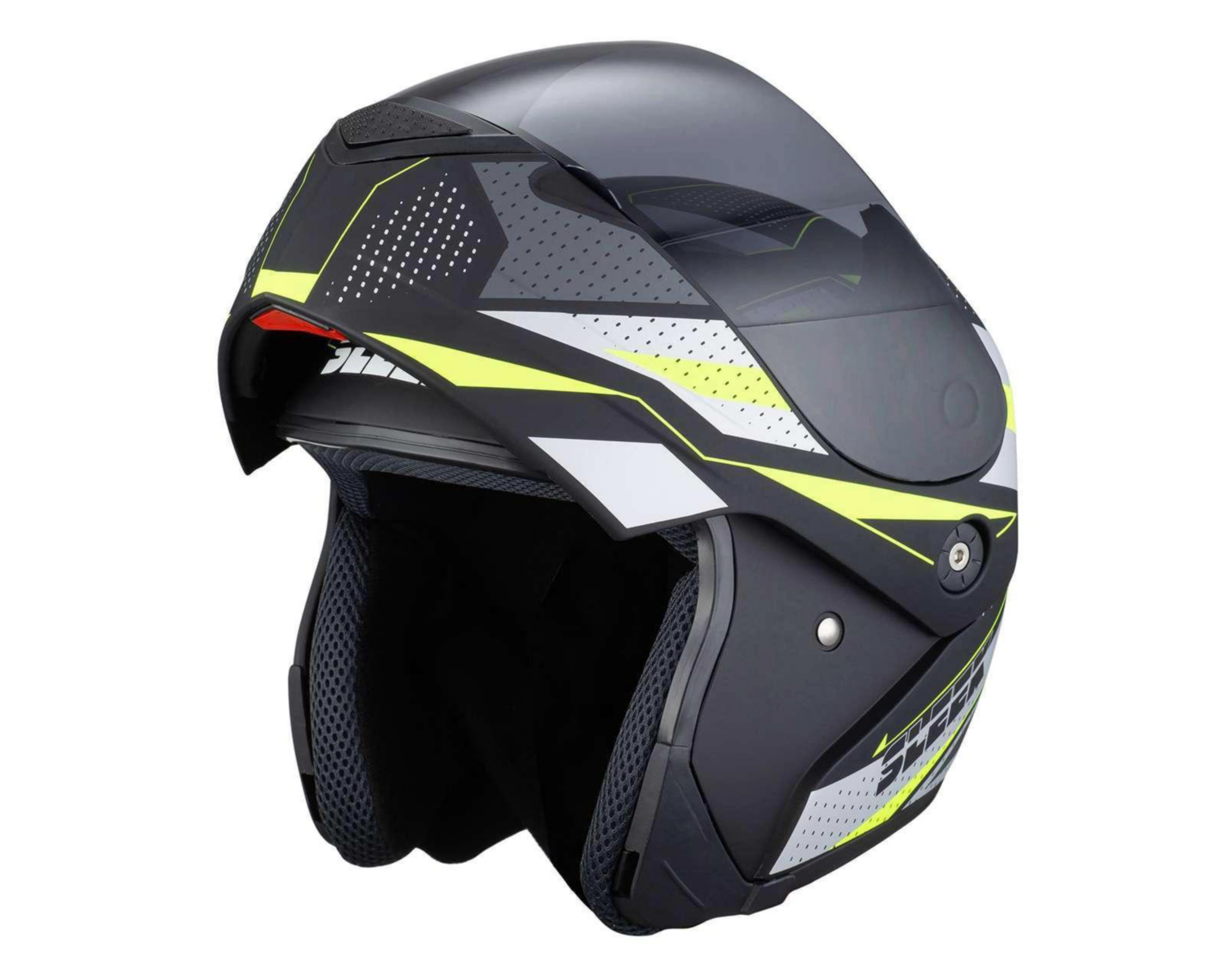 Foto 6 pulgar | Casco para Motociclista Sleek Mediano Visera Abatible Negro