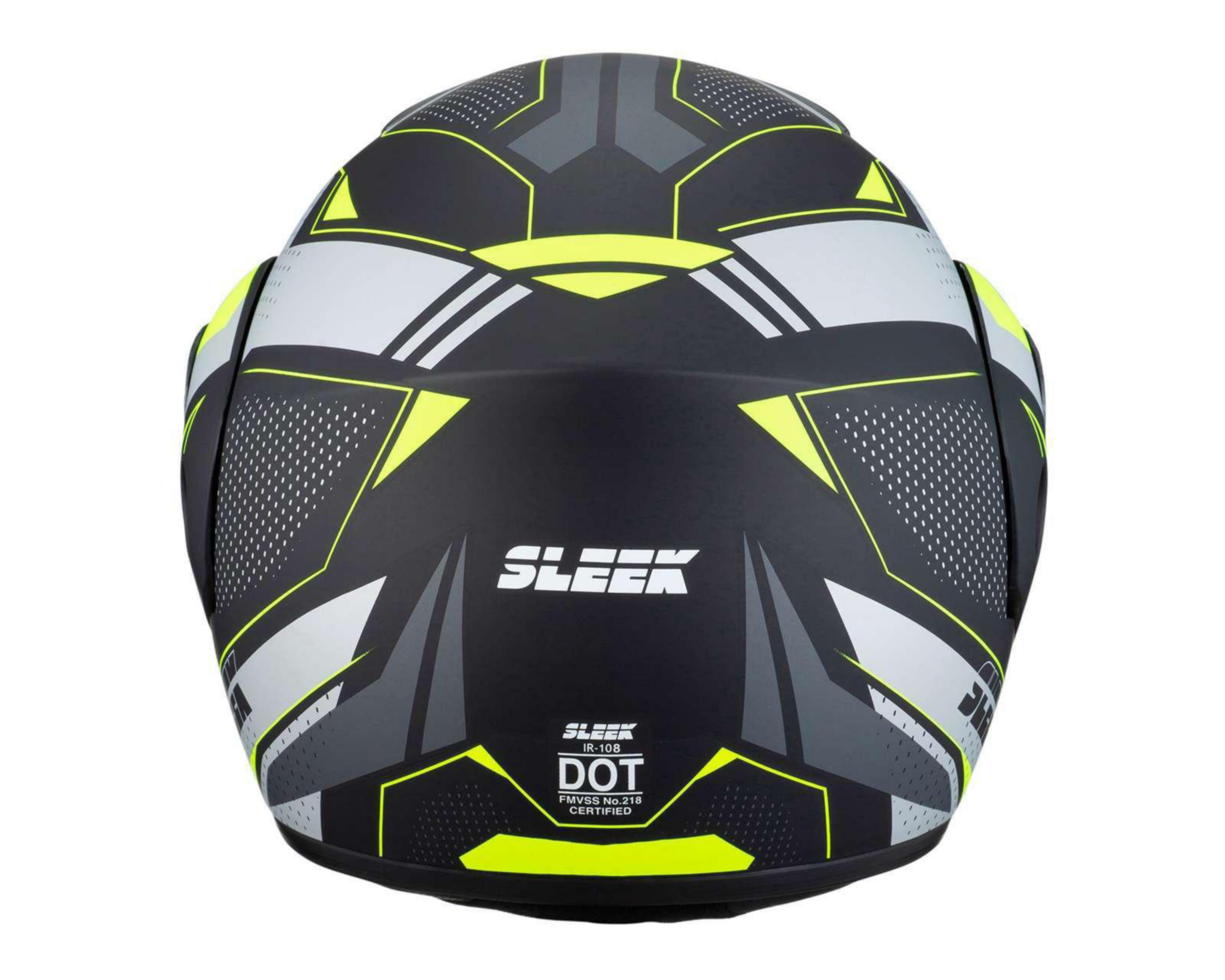 Foto 3 pulgar | Casco para Motociclista Sleek Extra Grande Verde/Negro