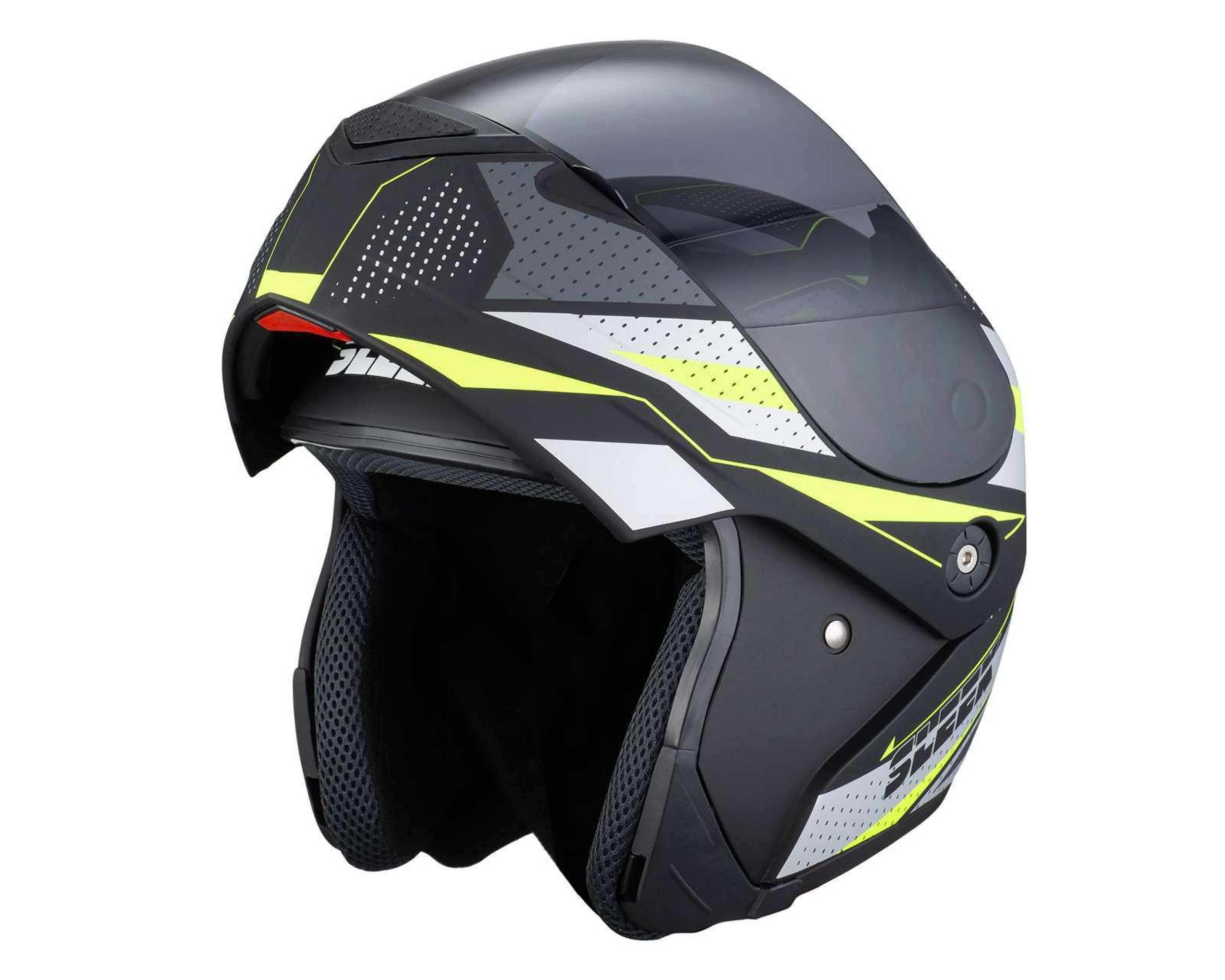 Foto 6 pulgar | Casco para Motociclista Sleek Extra Grande Verde/Negro