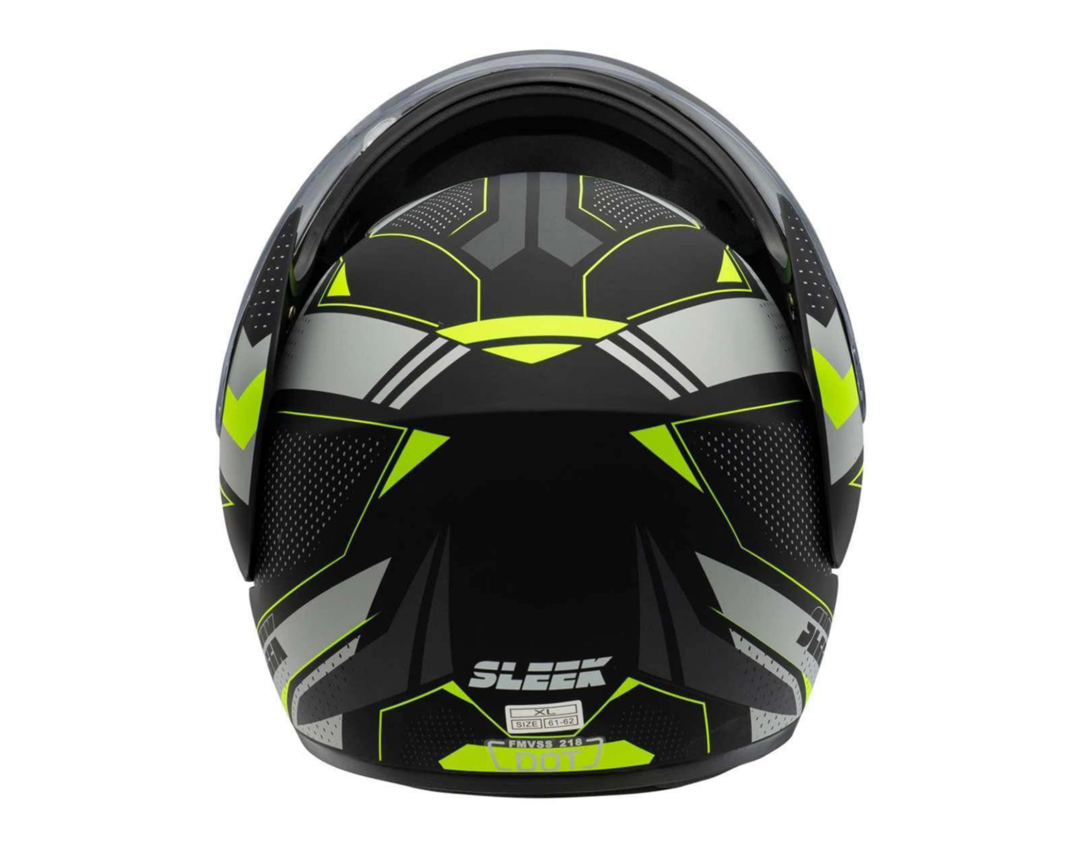 Foto 7 pulgar | Casco para Motociclista Sleek Extra Grande Verde/Negro