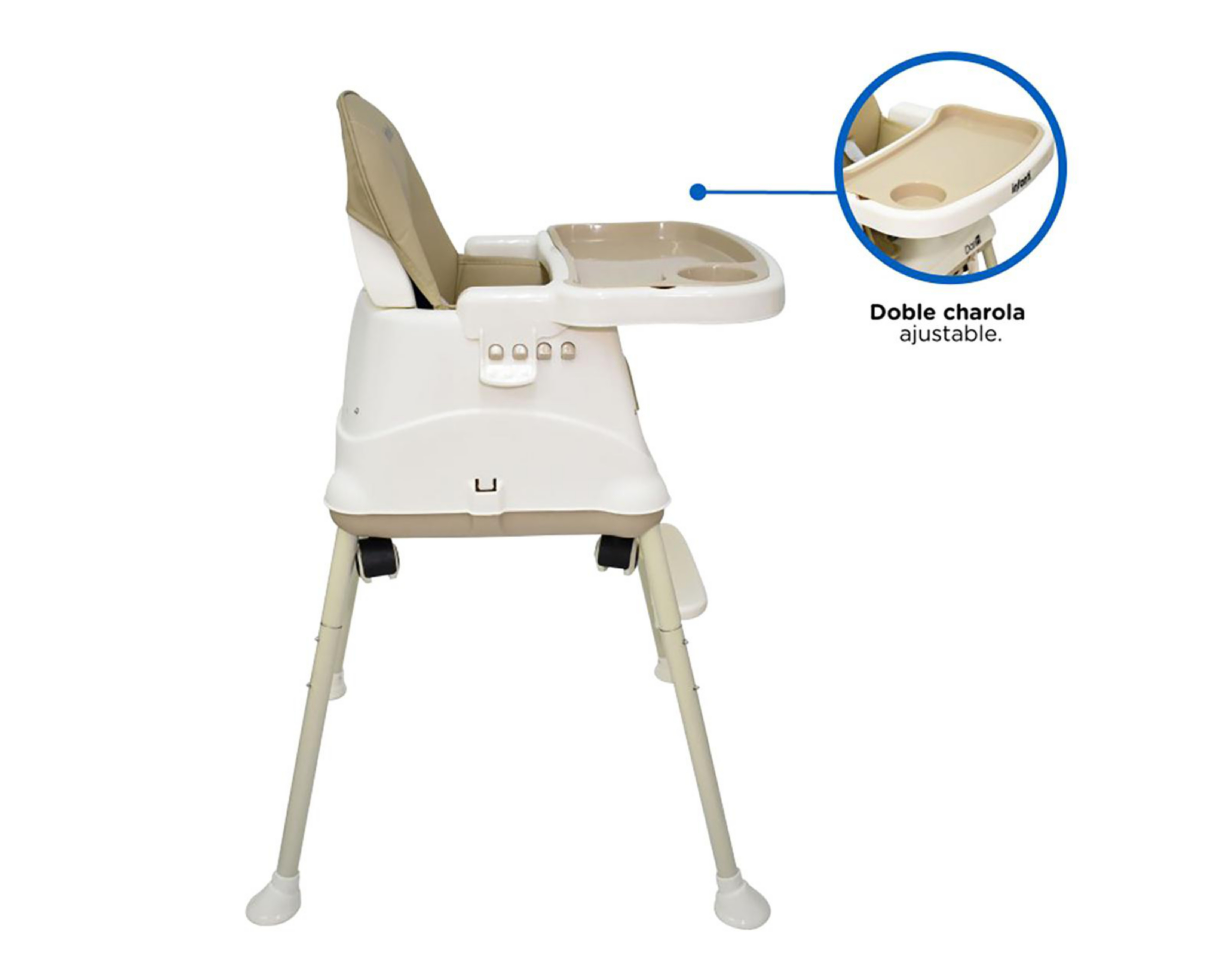 Foto 3 pulgar | Silla Alta Infanti  Darih Beige