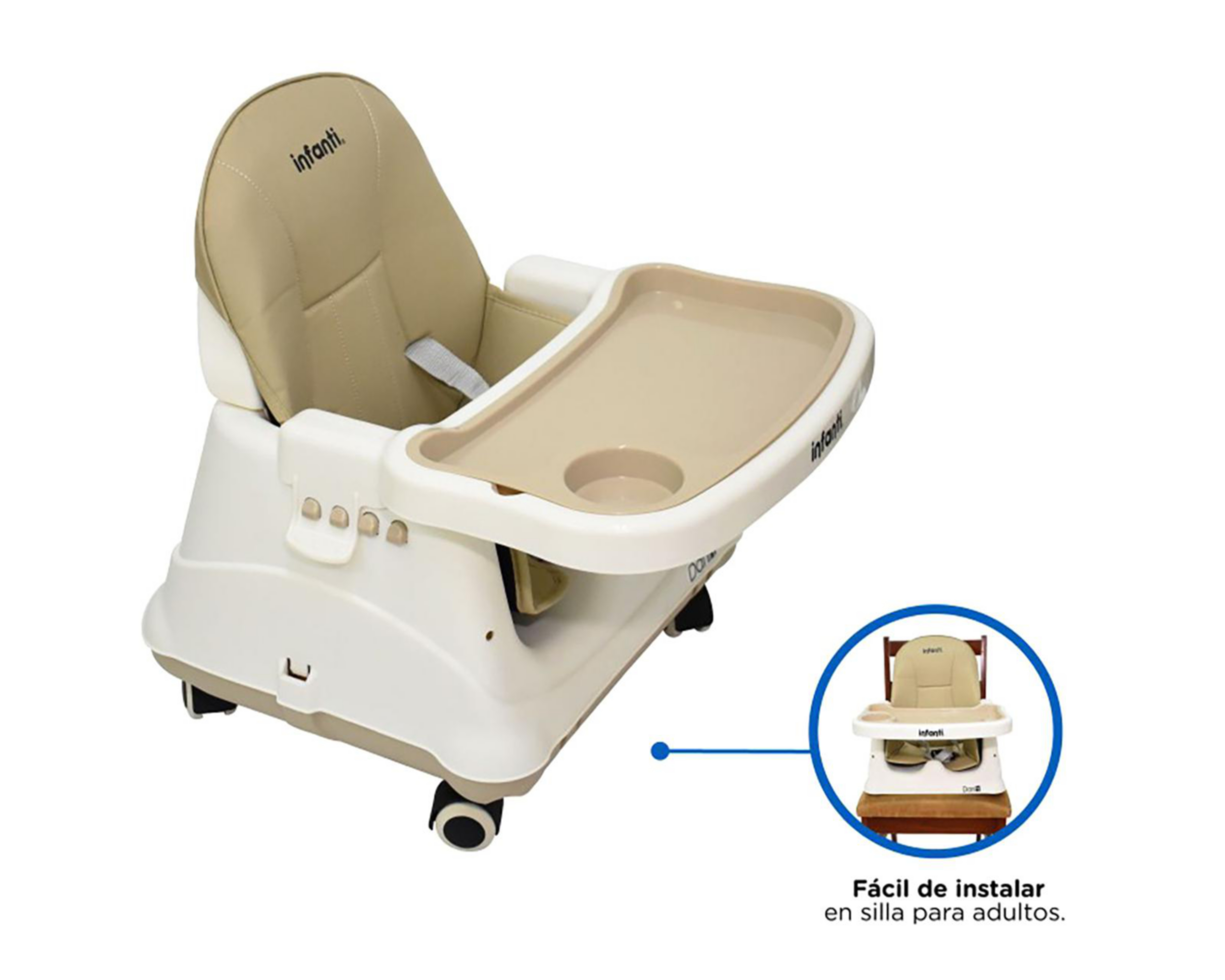 Foto 4 pulgar | Silla Alta Infanti  Darih Beige