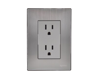 Foto 1 | Contacto Eléctrico Igoto 2 Tomas de Corriente con Tierra Plata