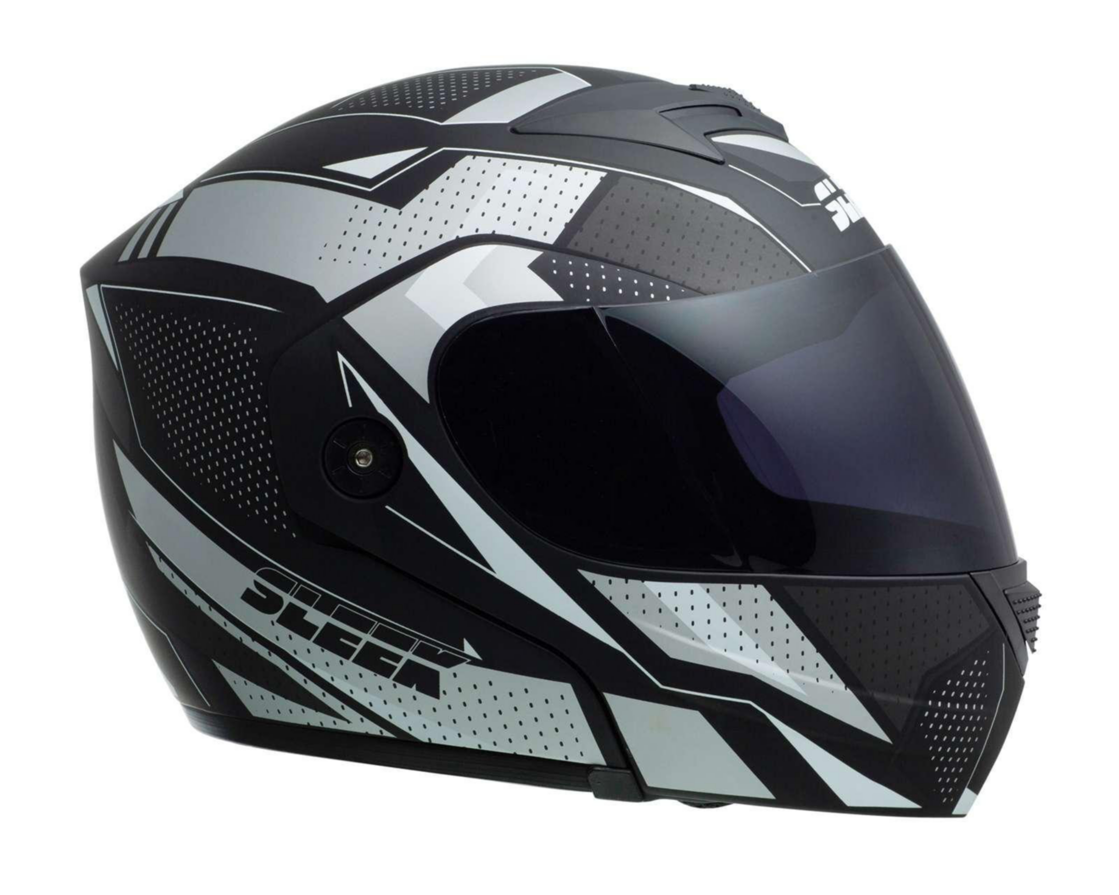 Foto 4 pulgar | Casco para Motociclista Sleek Grande Visor Antirrasguños Negro