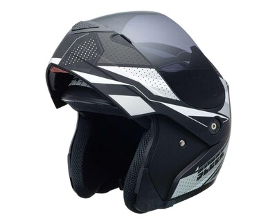 Foto 5 | Casco para Motociclista Sleek Grande Visor Antirrasguños Negro