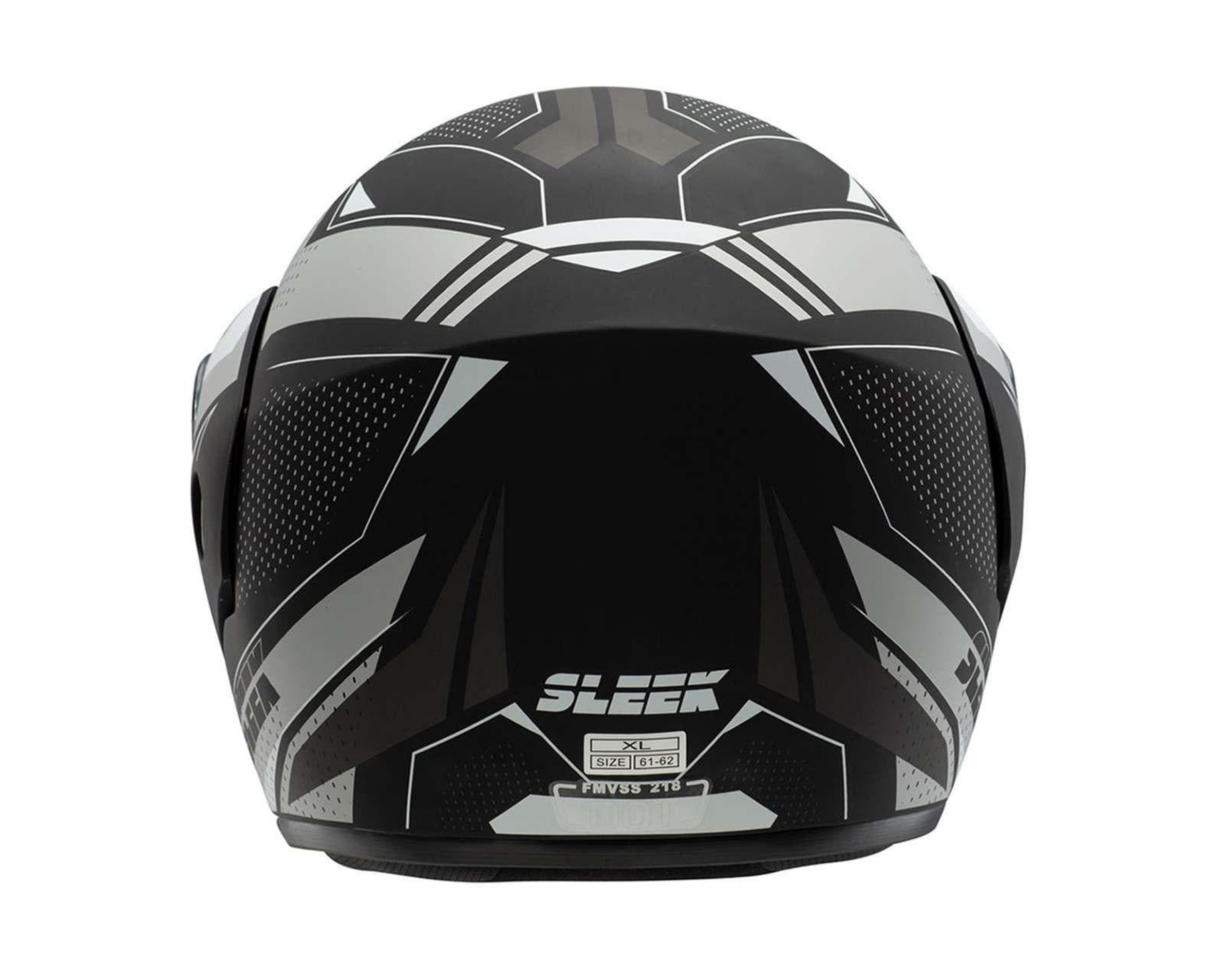 Foto 7 pulgar | Casco para Motociclista Sleek Grande Visor Antirrasguños Negro