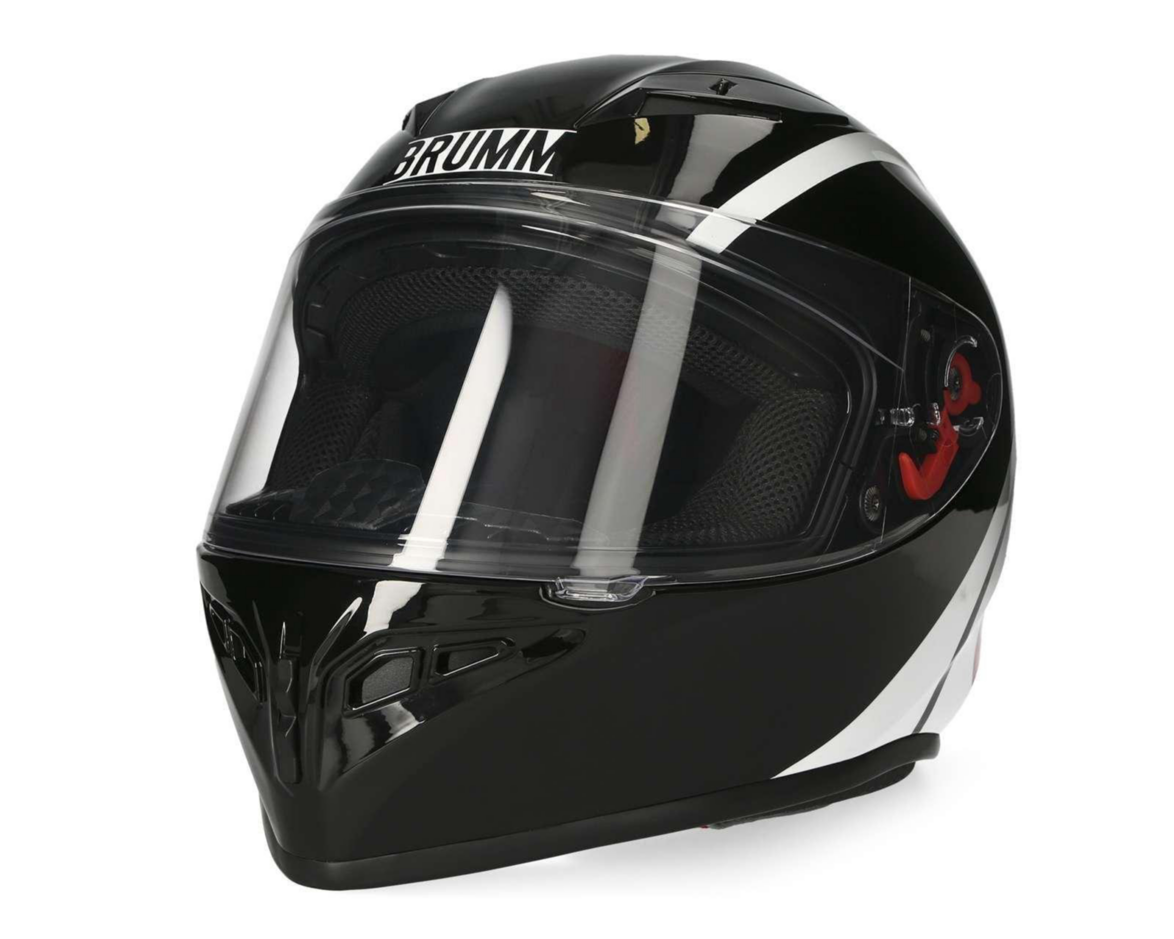 Casco para Motociclista Brumm Mediano Negro