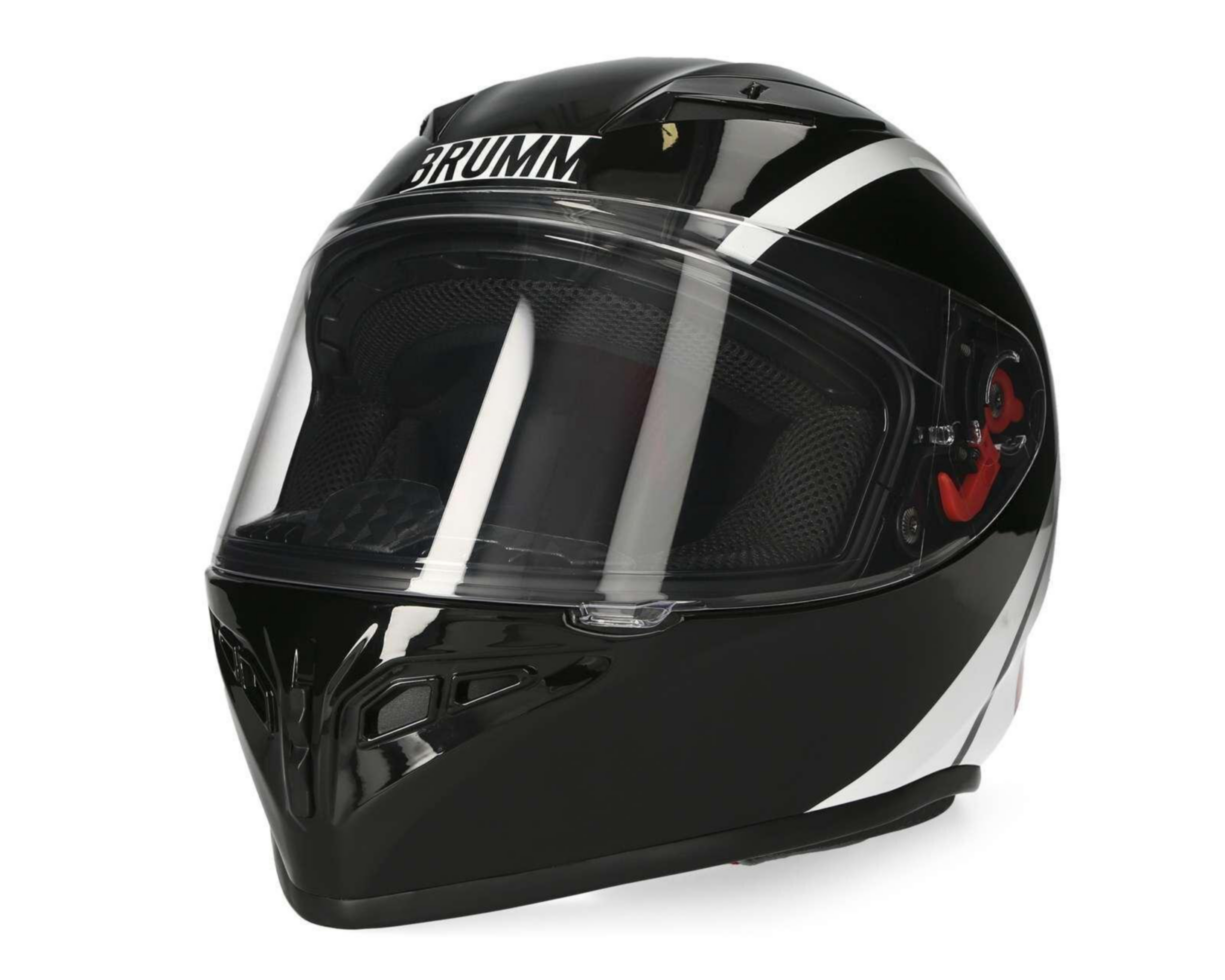 Foto 2 pulgar | Casco para Motociclista Brumm Extragrande Negro