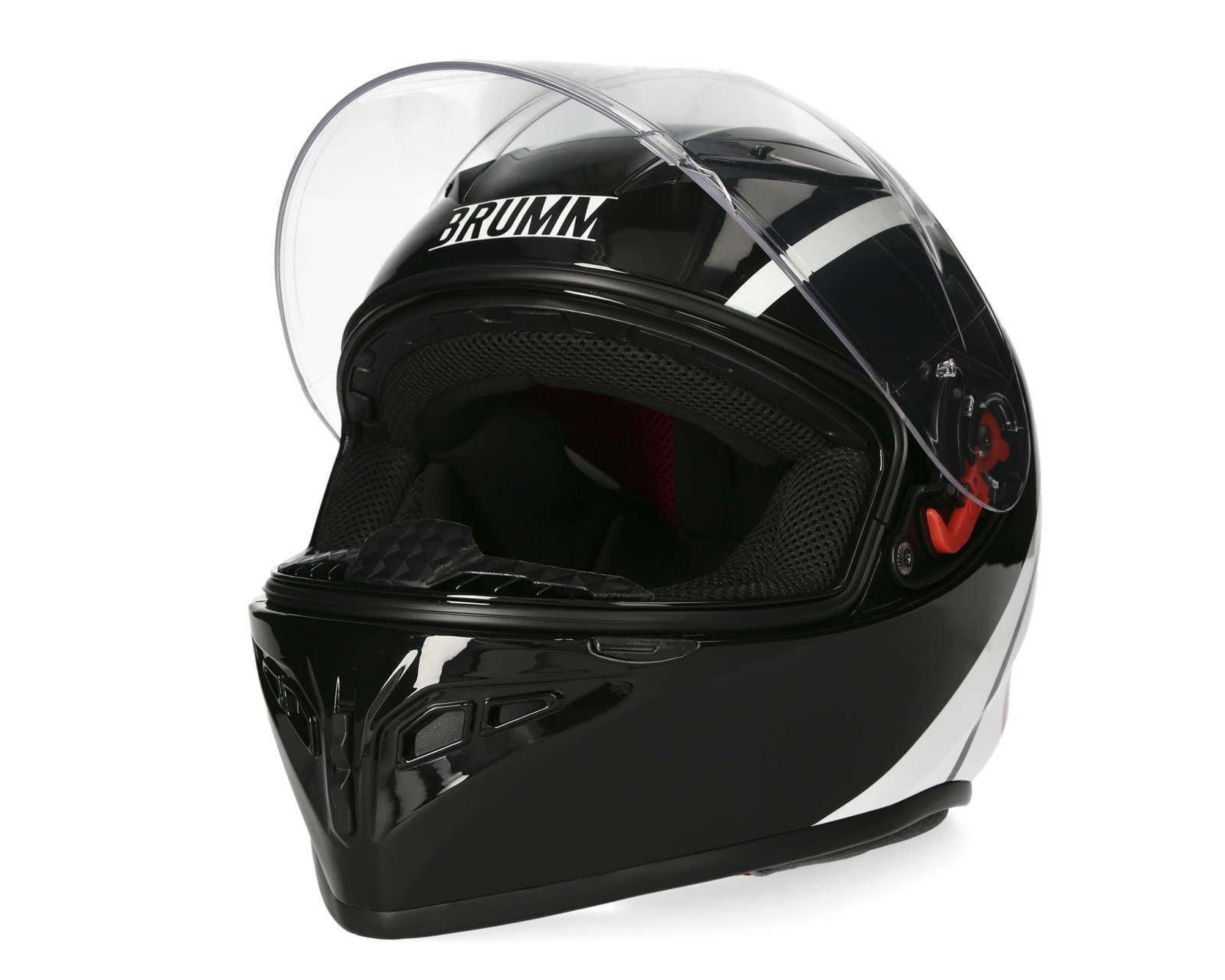 Foto 3 pulgar | Casco para Motociclista Brumm Extragrande Negro