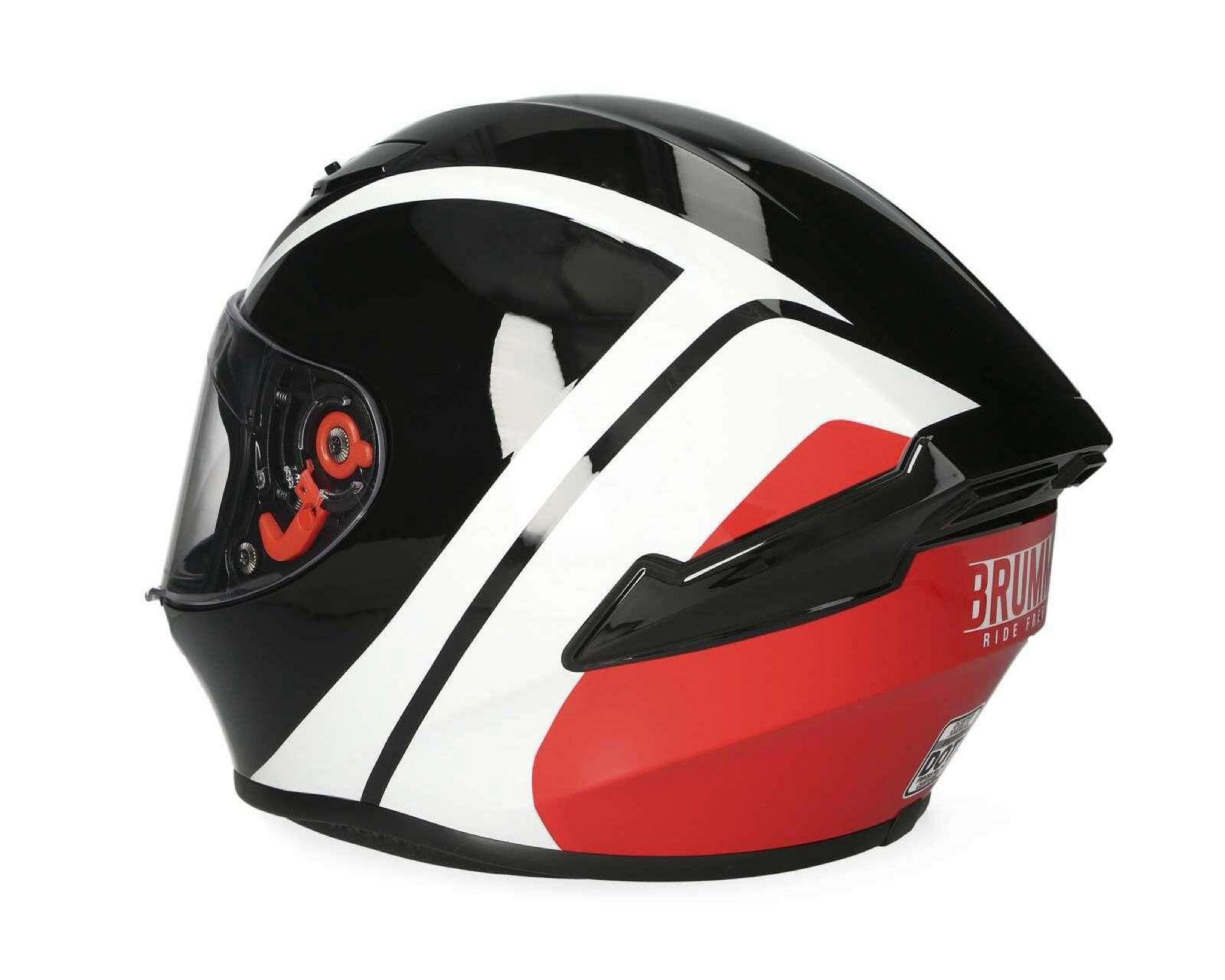 Foto 5 pulgar | Casco para Motociclista Brumm Extragrande Negro