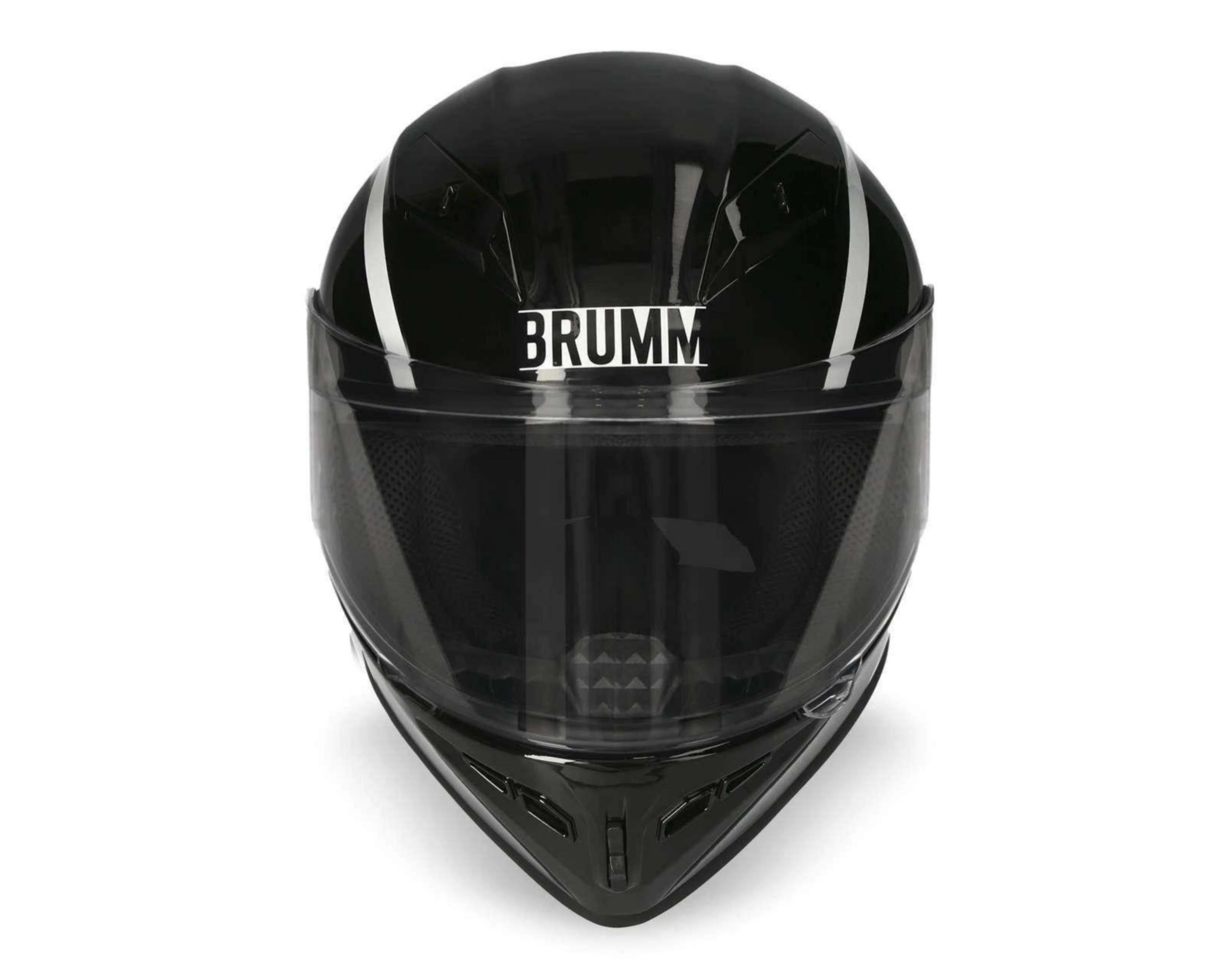 Foto 8 pulgar | Casco para Motociclista Brumm Extragrande Negro