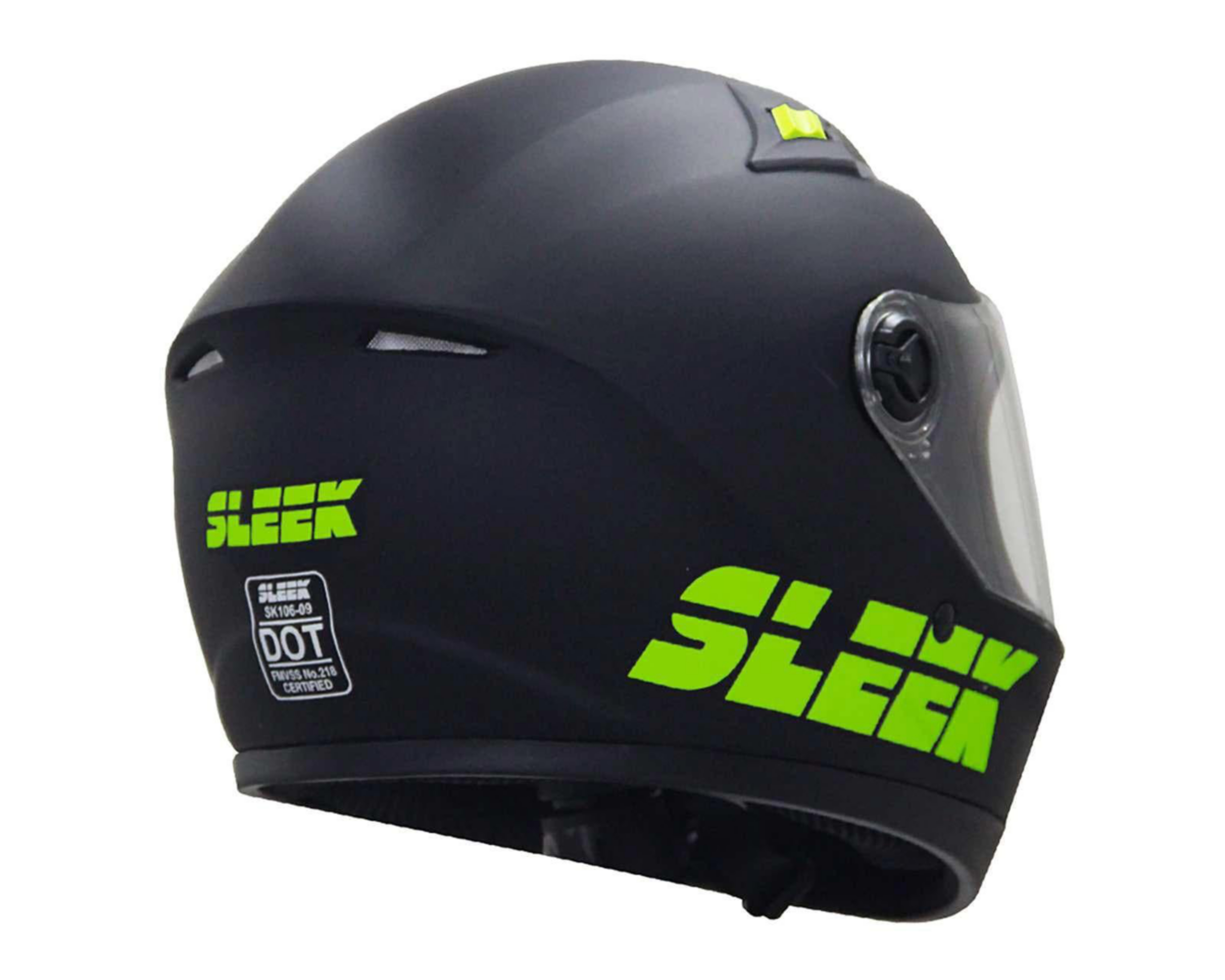 Foto 5 pulgar | Casco para Motociclista Sleek Extragrande Verde