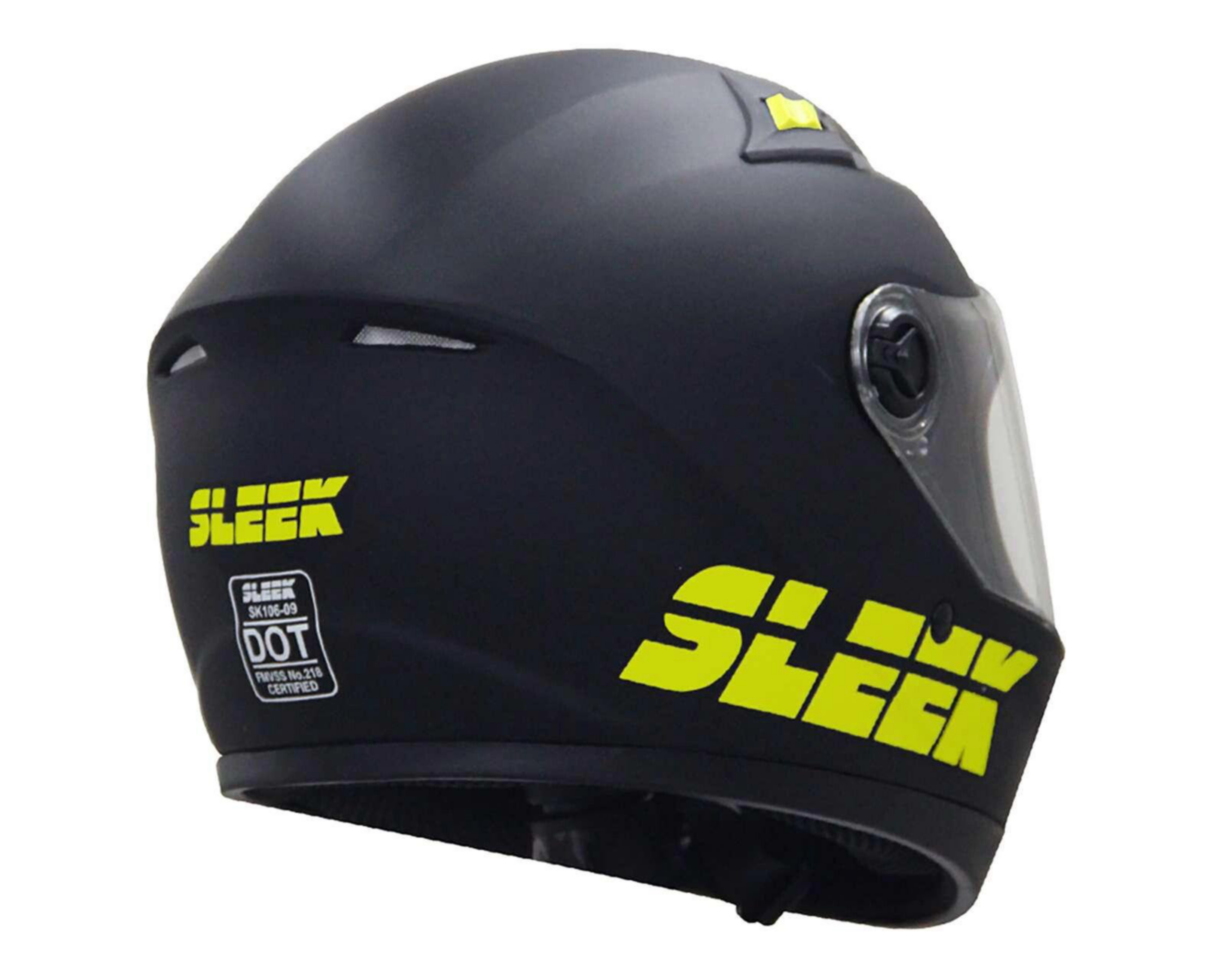 Foto 5 pulgar | Casco para Motociclista Sleek Extragrande Negro