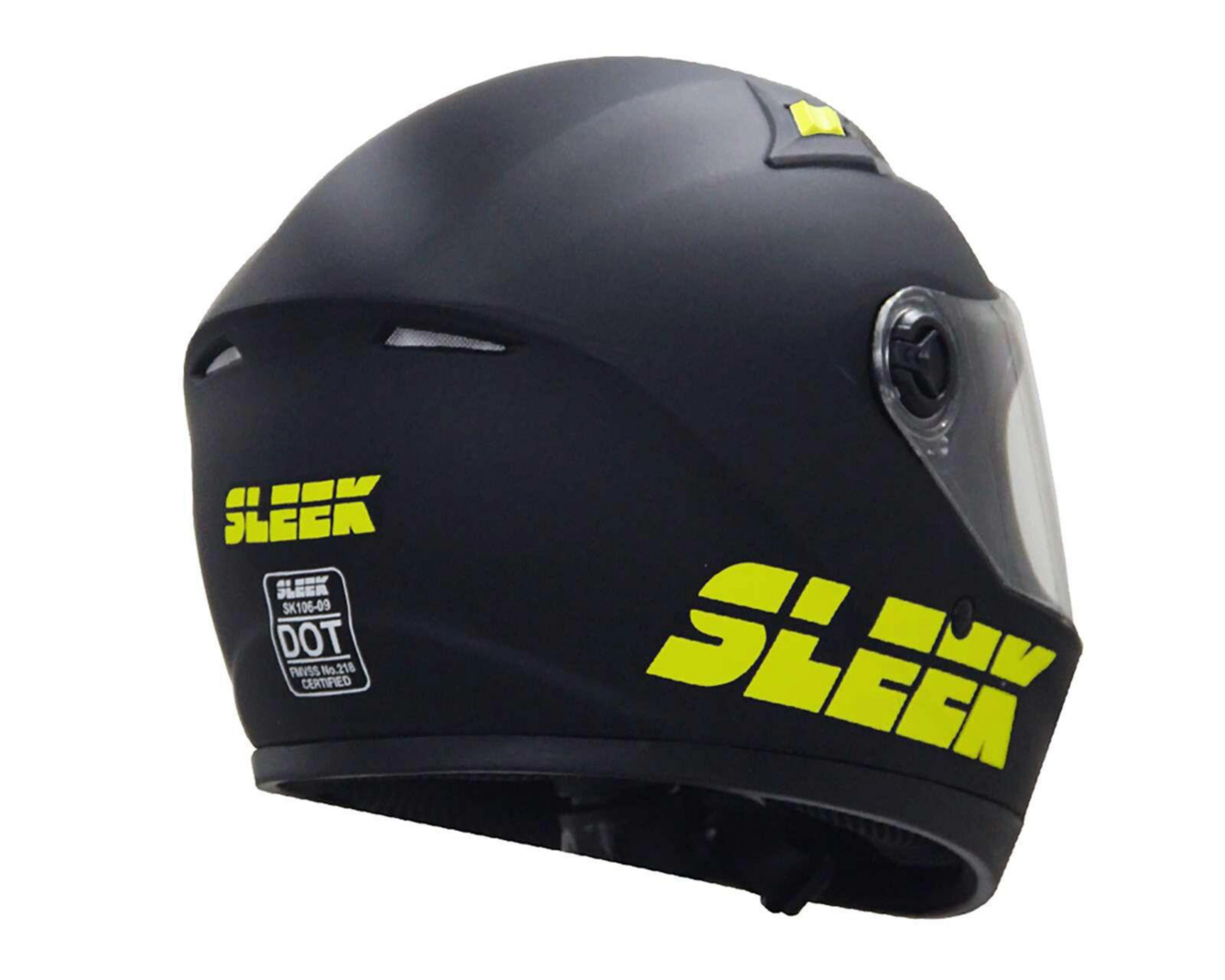 Foto 5 pulgar | Casco para Motociclista Sleek Mediano Negro