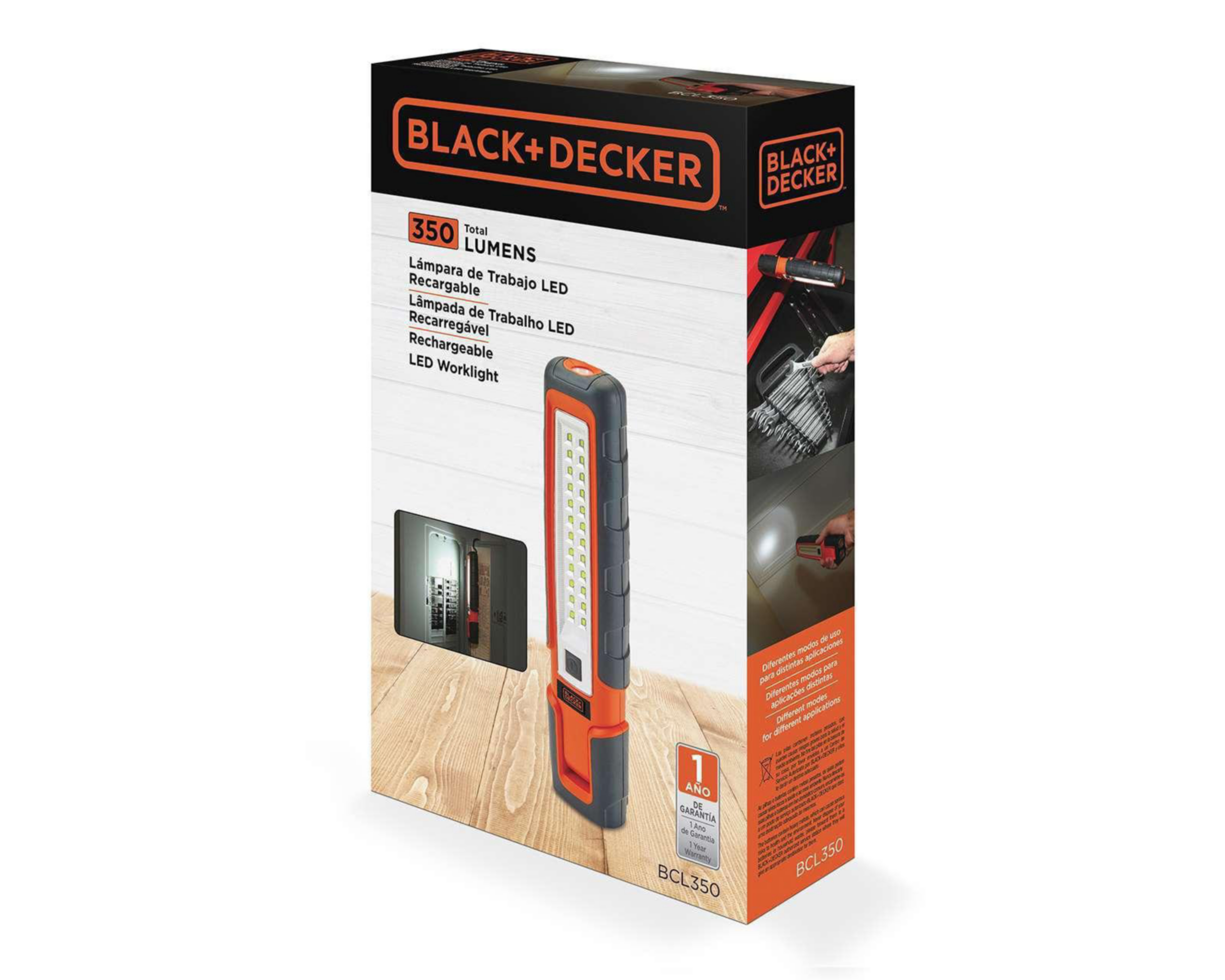 Foto 9 pulgar | Lámpara de Trabajo Black+Decker BCL350-B3 350 lm