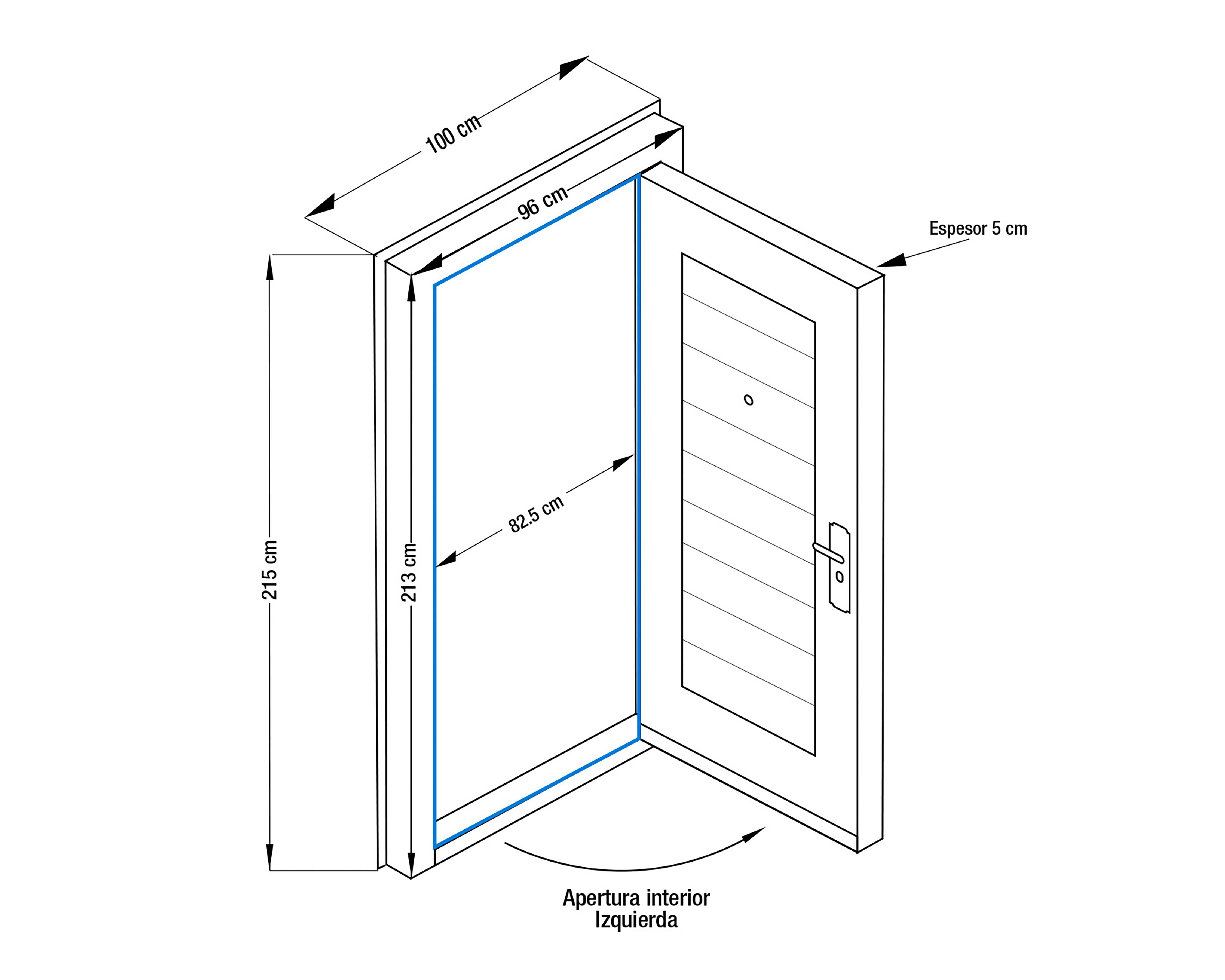 Foto 6 pulgar | Puerta de Seguridad Eversafe de Acero para Exterior 96 x 213 cm